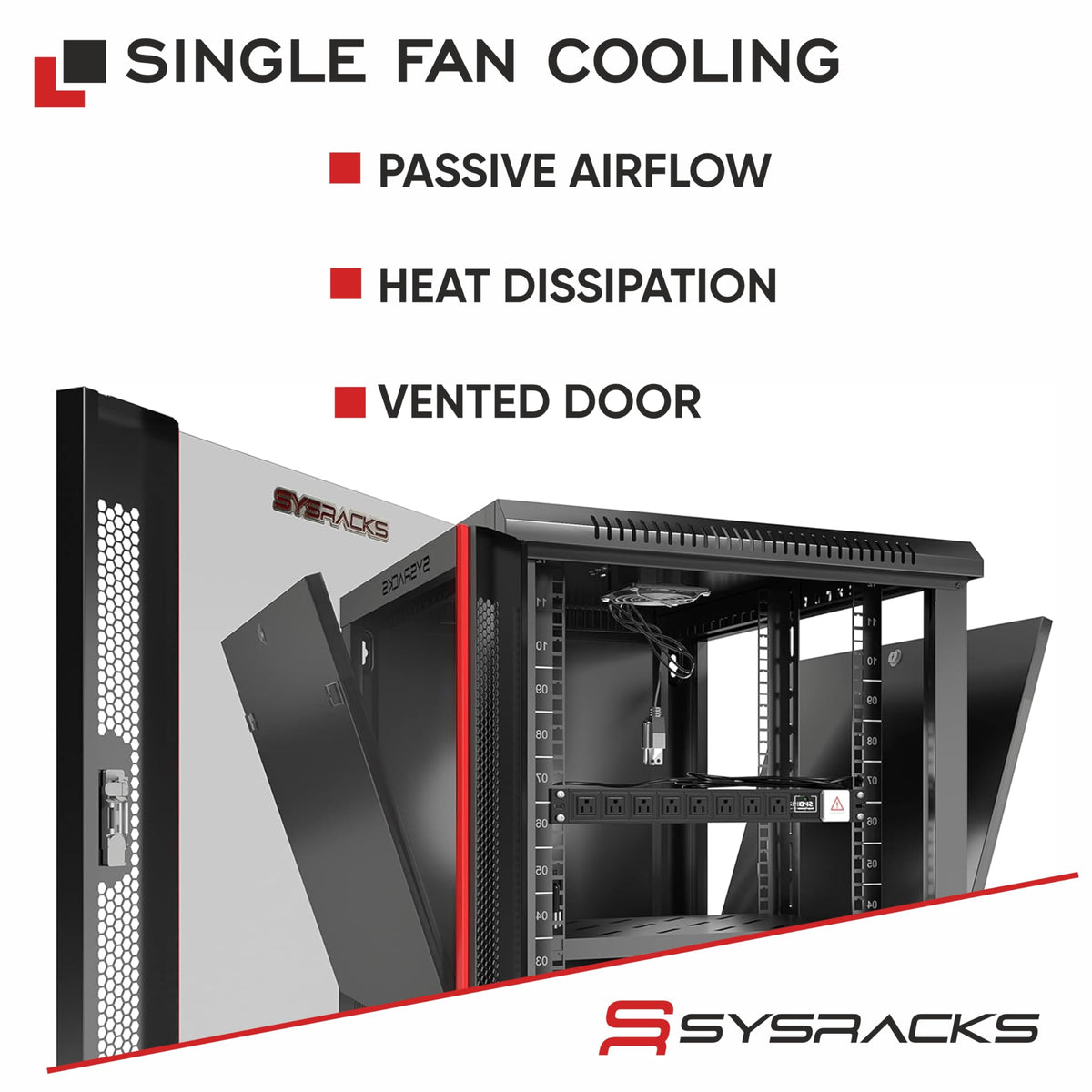 9U Wall Mount Server Rack Cabinet – 19" Network Rack Enclosure, 18" Deep Data Rack Cabinet with Fan, PDU & Shelf for IT Equipment, Switches and Patch Panel