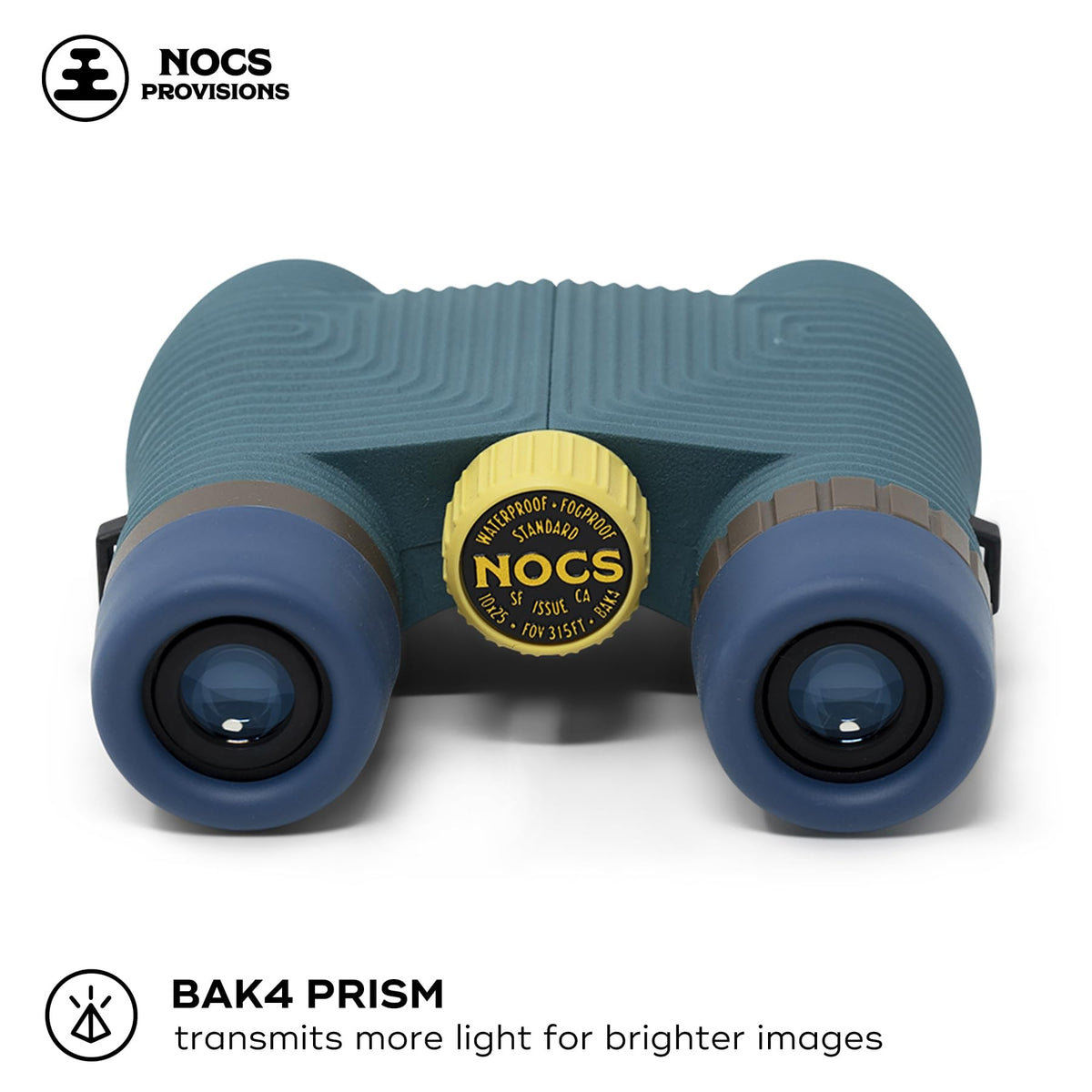 Nocs Provisions Standard Issue 10x25 Waterproof Binoculars, 10X Magnification, Bak4 Prism, Wide View Multi-Coated Lenses for Bird Watching, Hiking & Backpacking - Pacific Blue II