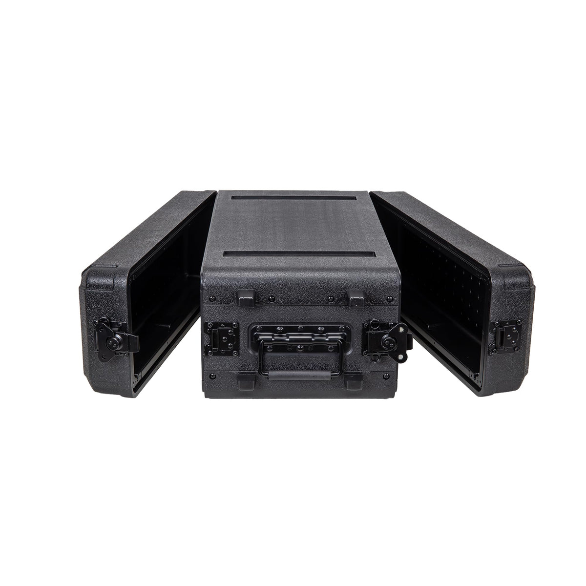 Crossrock 3U Rack Case 11" | Wireless Mic & IEM System Case, Adjustable Rails 6.3"–10.2", Watertight PE (CRA9803U-280S)