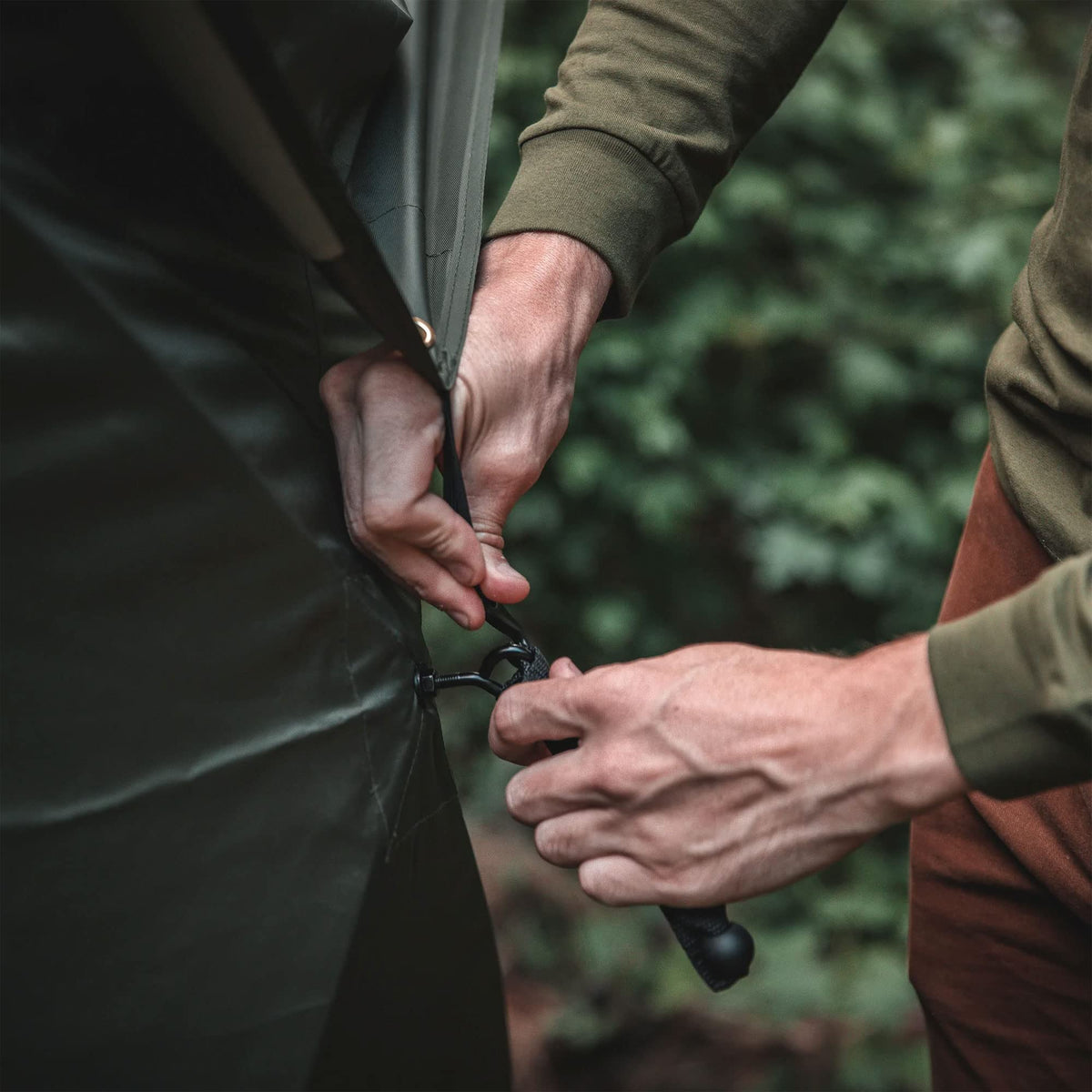 Gazelle Tents™ T4 Hub Tent, Easy 90 Second Set-Up, Waterproof, UV Resistant, Removable Floor, Ample Storage Options, 4-Person, Alpine Green, 94" x 94" x 78", GT400GR