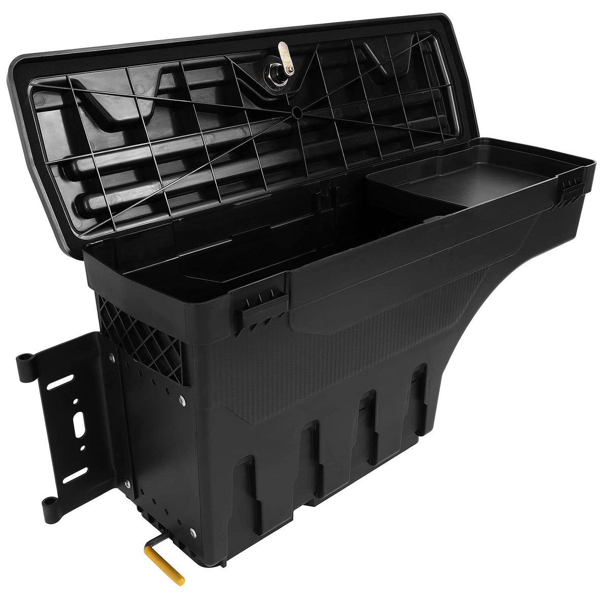 SCITOO Truck Bed Tool Box for Toyota Tacoma 2005-2021 Left Driver Side,Multi-Compartment Dividers Organized Storage,Heavy Duty & No-Drill Installation