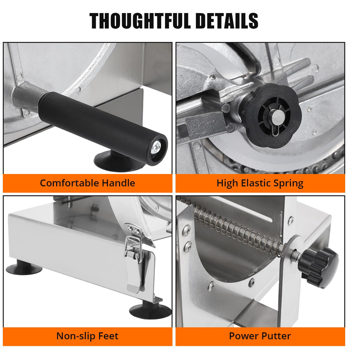 Commercial Vegetable Fruit Slicer, 0.2-10mm Adjustable Thickness, Stainless Steel Manual Vegetable Cutter Machine for Slicing Fruit Potato Lemon Onion Cabbage Tomato