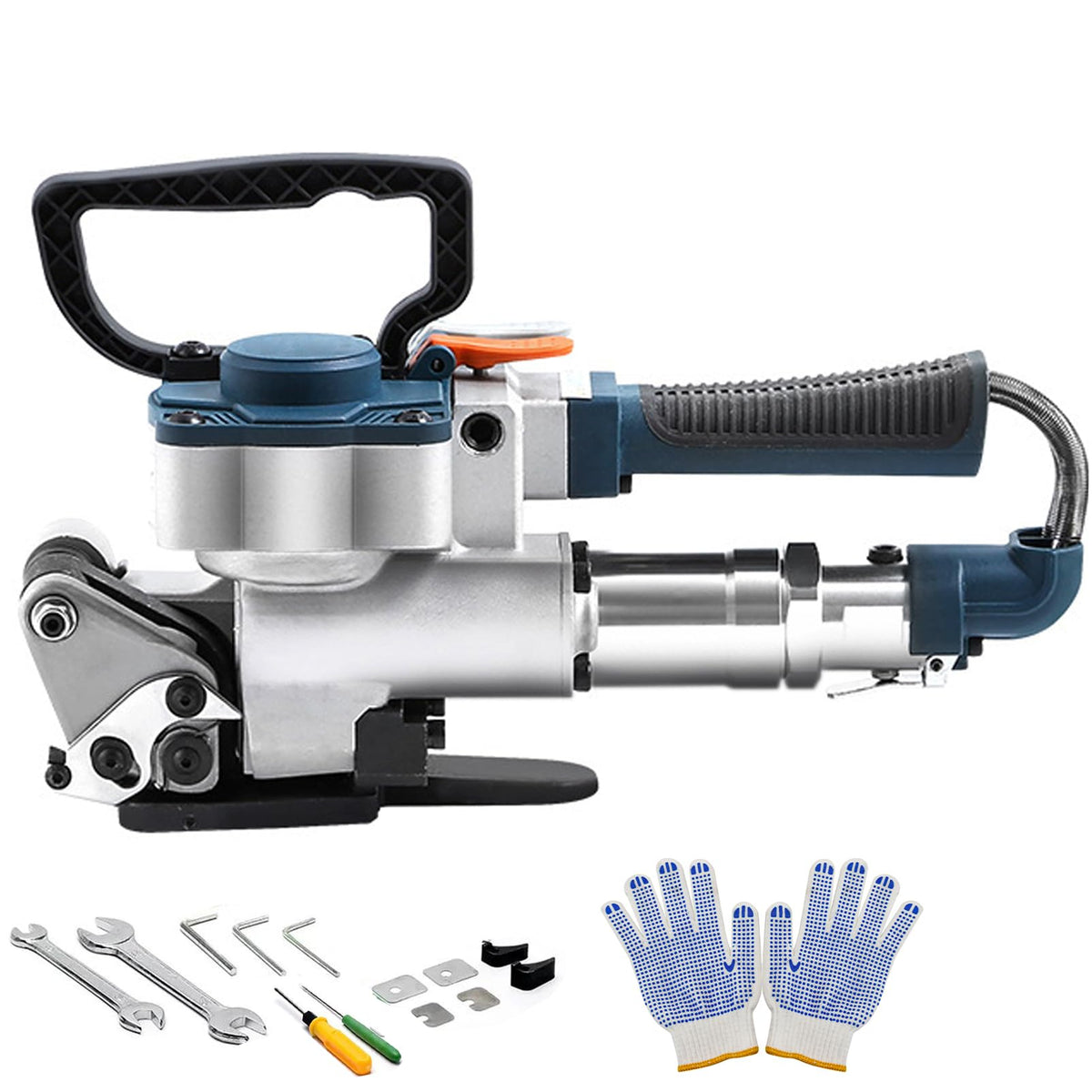 HIGHTOP B19 Pneumatic Strapping Tool Packaging Strapping Machine No Sub-Banding Handheld Strapping Machine for PP &PET Belt Width 1/2" 3/4"