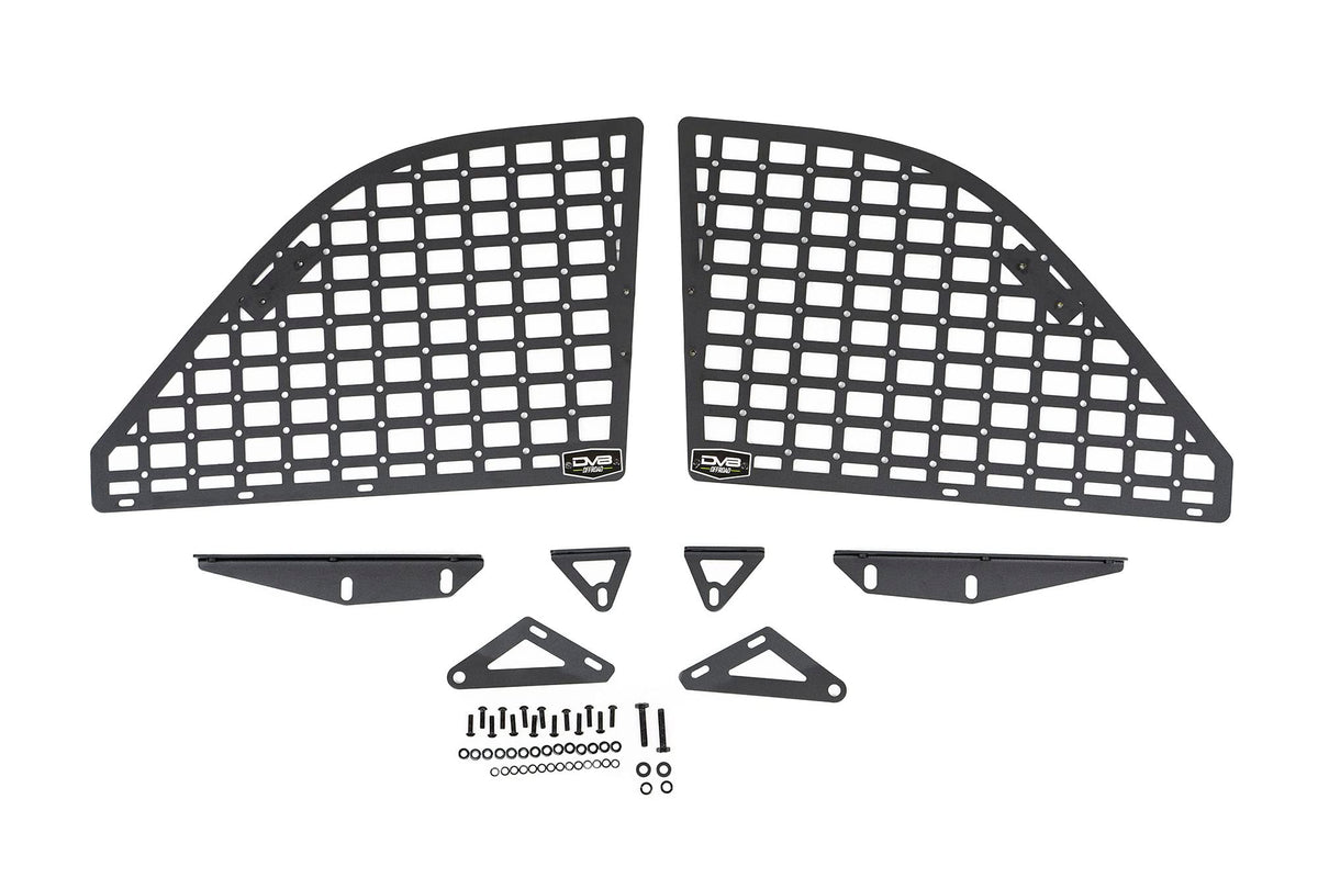 DV8 Offroad Rear Window Molle Panels for 2021-2026 Ford Bronco 4-Door | Includes Passenger & Driver Side Panels | Mount Molle Bags, Med Kits, Tools, & Other Accessories | Run with or Without Hardtop