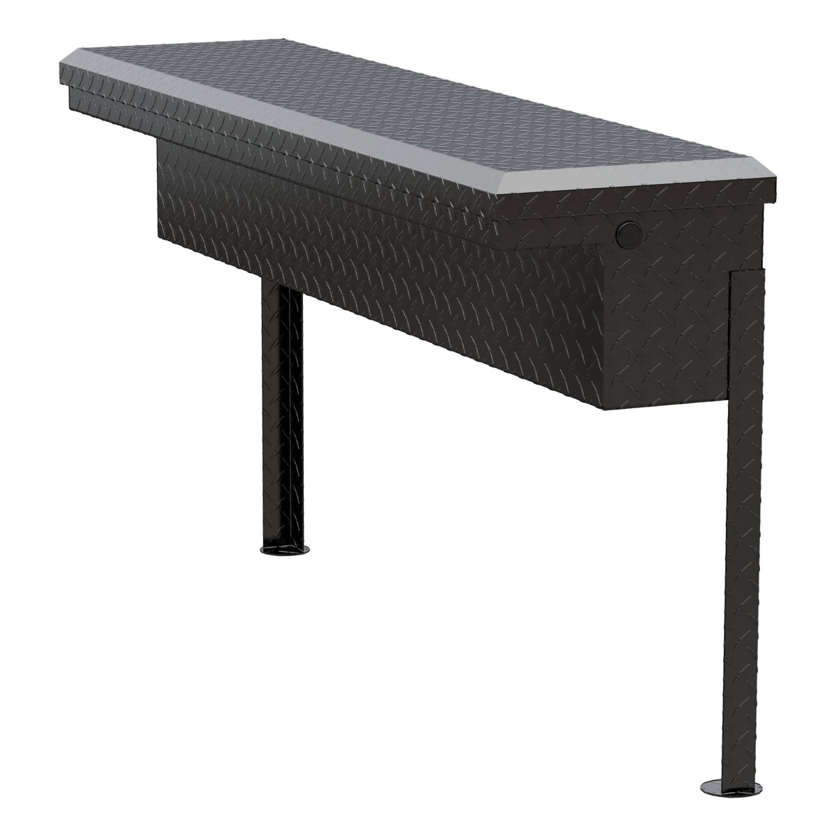 UWS EC30202 48-Inch Gloss Black Heavy-Wall Aluminum Truck Side Tool Box with Low Profile, RigidCore Lid