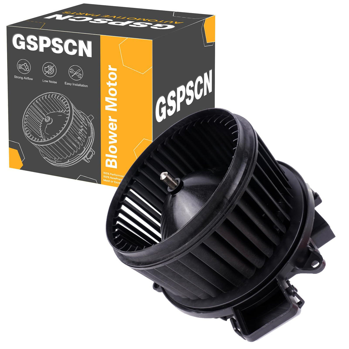 GSPSCN 700329 AC Blower Motor with Fan for Ford Expedition 2018-2024，F150 2015-2023，F250/F350/F450/F550/F600 Super Duty 2017-2022丨Lincoln Navigator 2018-2024 - HVAC Heater Blower Motor FL3Z19805E