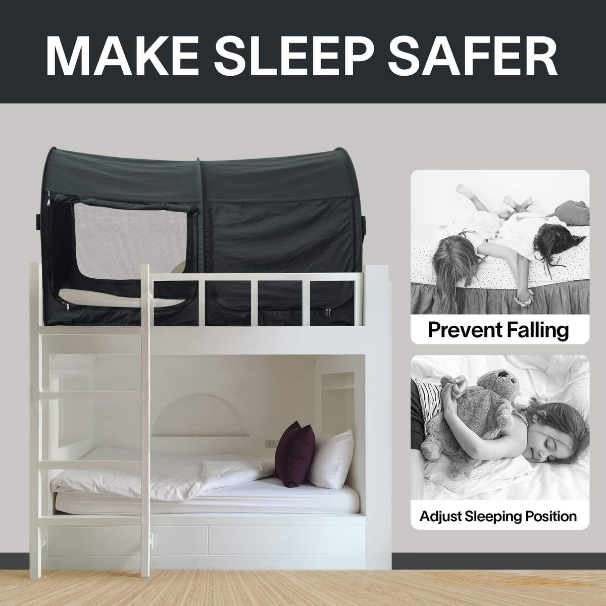 LEEDOR® Bed Canopy Bed Tents Dream Tents Privacy Space,Sleeping Tents Indoor Pop Up Portable Frame,Mosquito Net Curtains Breathable Reducing Light & Air Ventilation 2-in-1 New Version Full