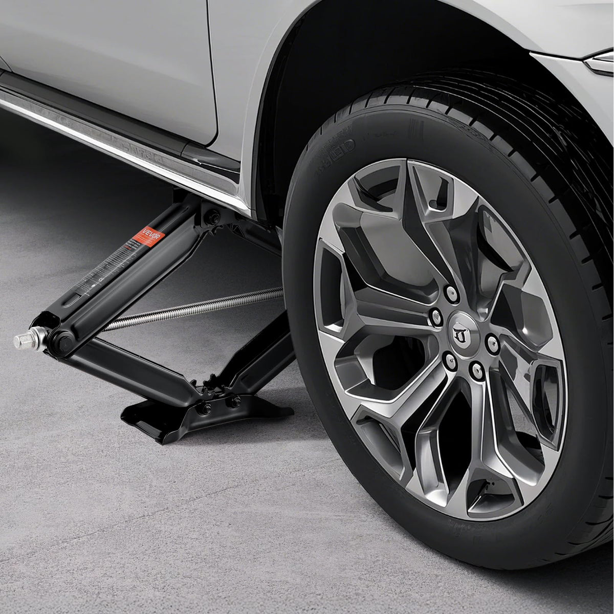 VEVOR 5000 lbs RV Scissor Jacks, 4-23.4 in RV Stabilizer Leveling Scissor Jacks, Set of 4, Heavy Duty Stabilizer Jack with Crank Handle, Socket and Bubble Levels, Not Easily Bent or Deformed