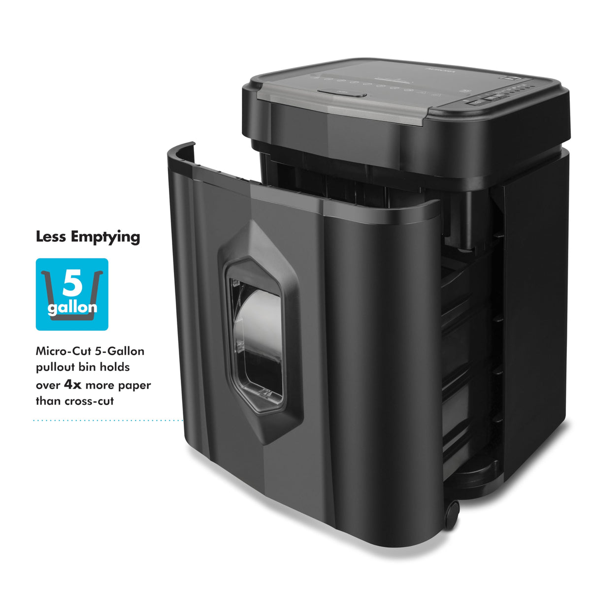 Aurora High Security 120-Sheet Auto Feed Micro-Cut Paper and Credit Card Shredder with 5 Gallon Pullout Basket / 60 Minutes/Security Level P-5