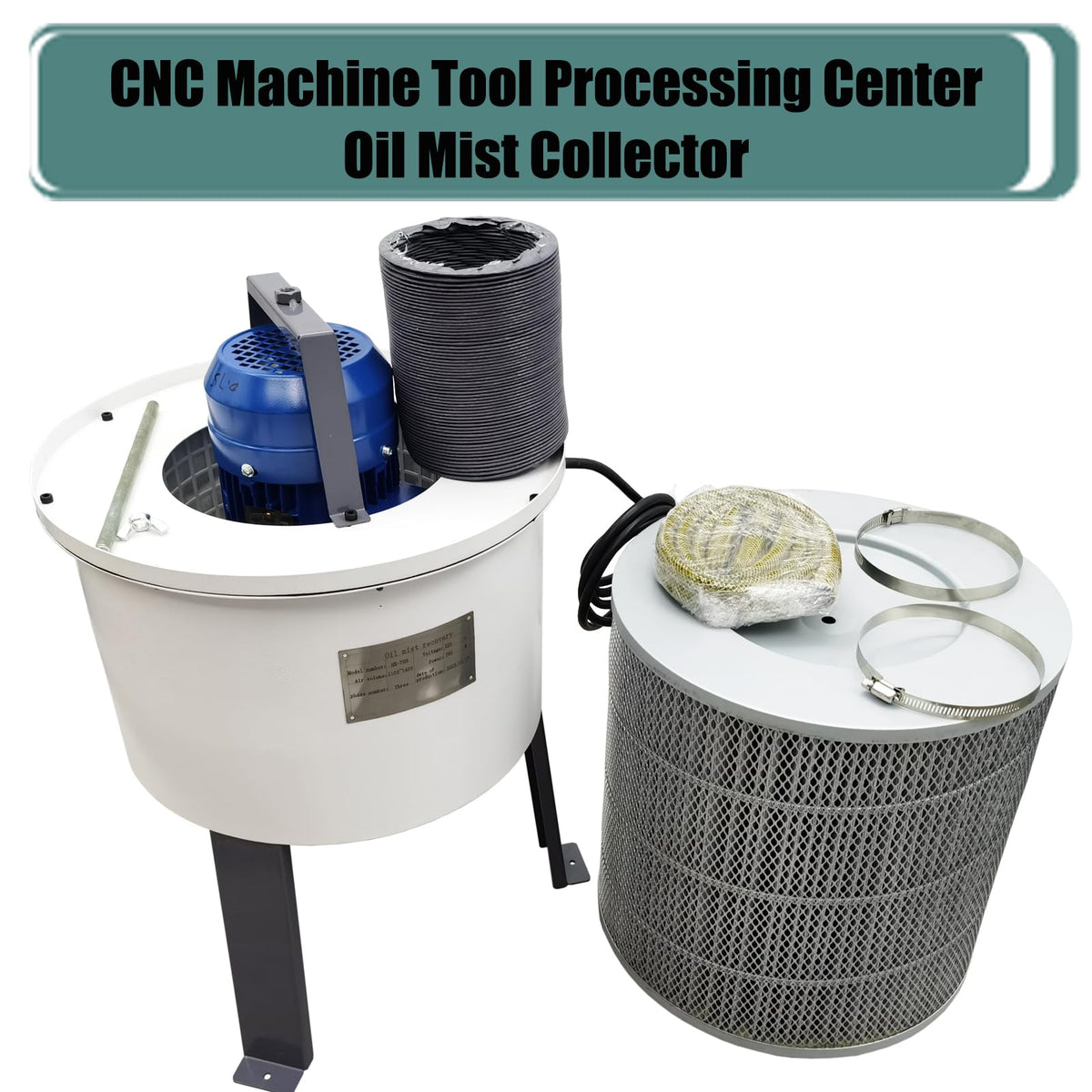 INTBUYING 220V Oil Mist Collector 1HP CNC Machine Tool Processing Center Oil Fume Purifier Industrial Soot Purifier 650-824CFM