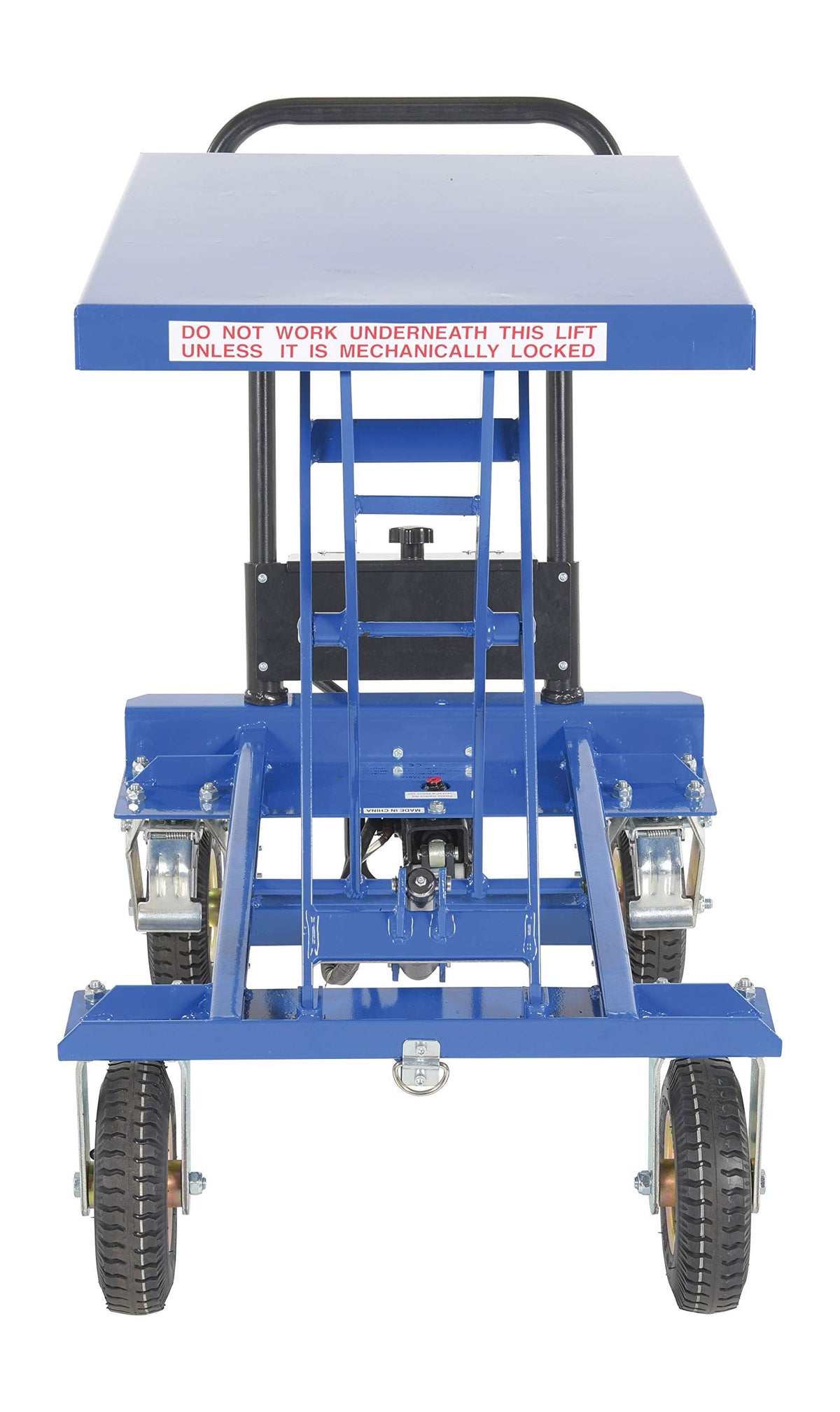 Vestil CART-PN-400 Steel Rough Terrain Elevating Cart 20-1/2 in. x 27-1/2 in. 400 Lb. Capacity Blue