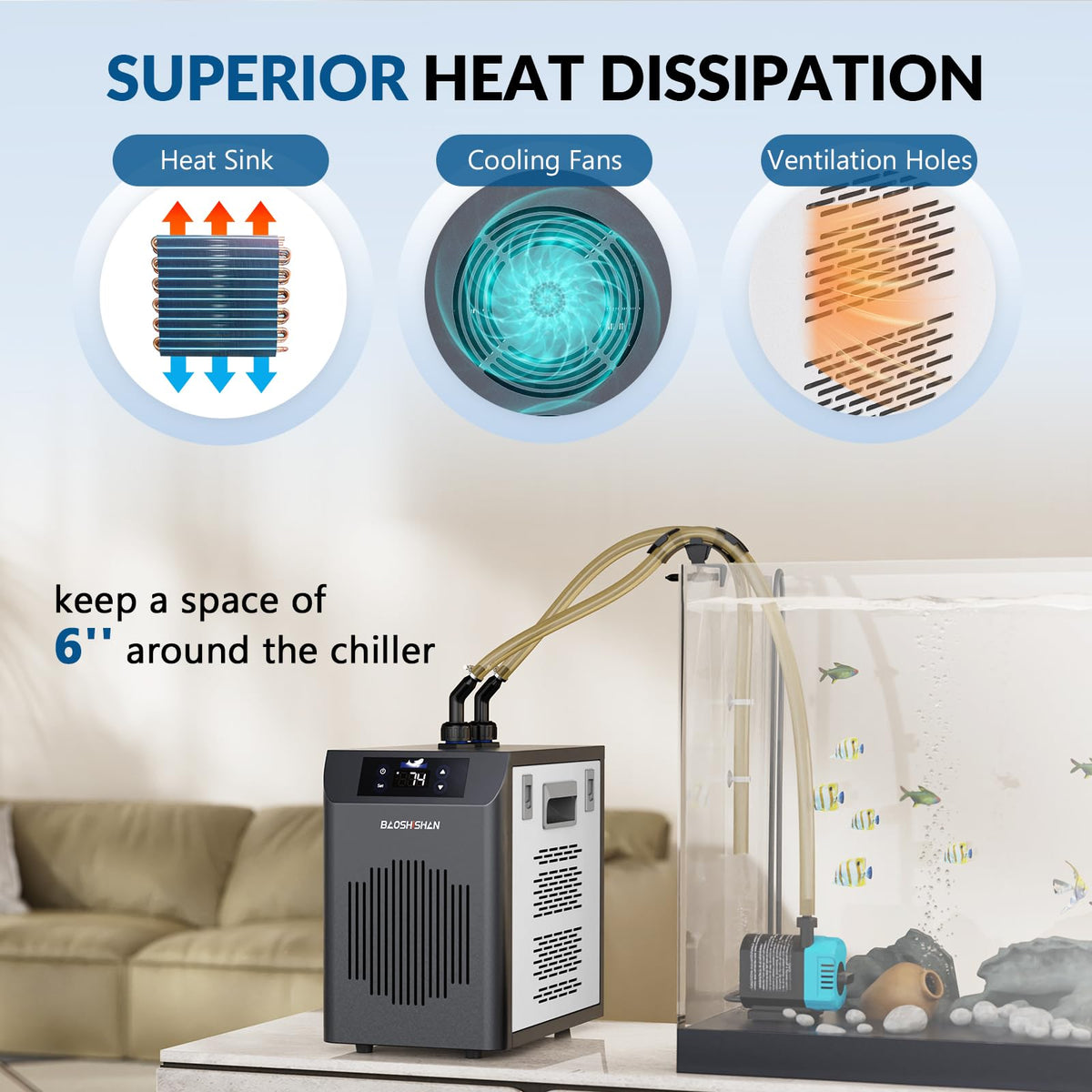 [Upgrade] 1/10 HP Aquarium Chiller 42 Gallon 160L Water Cooling System
