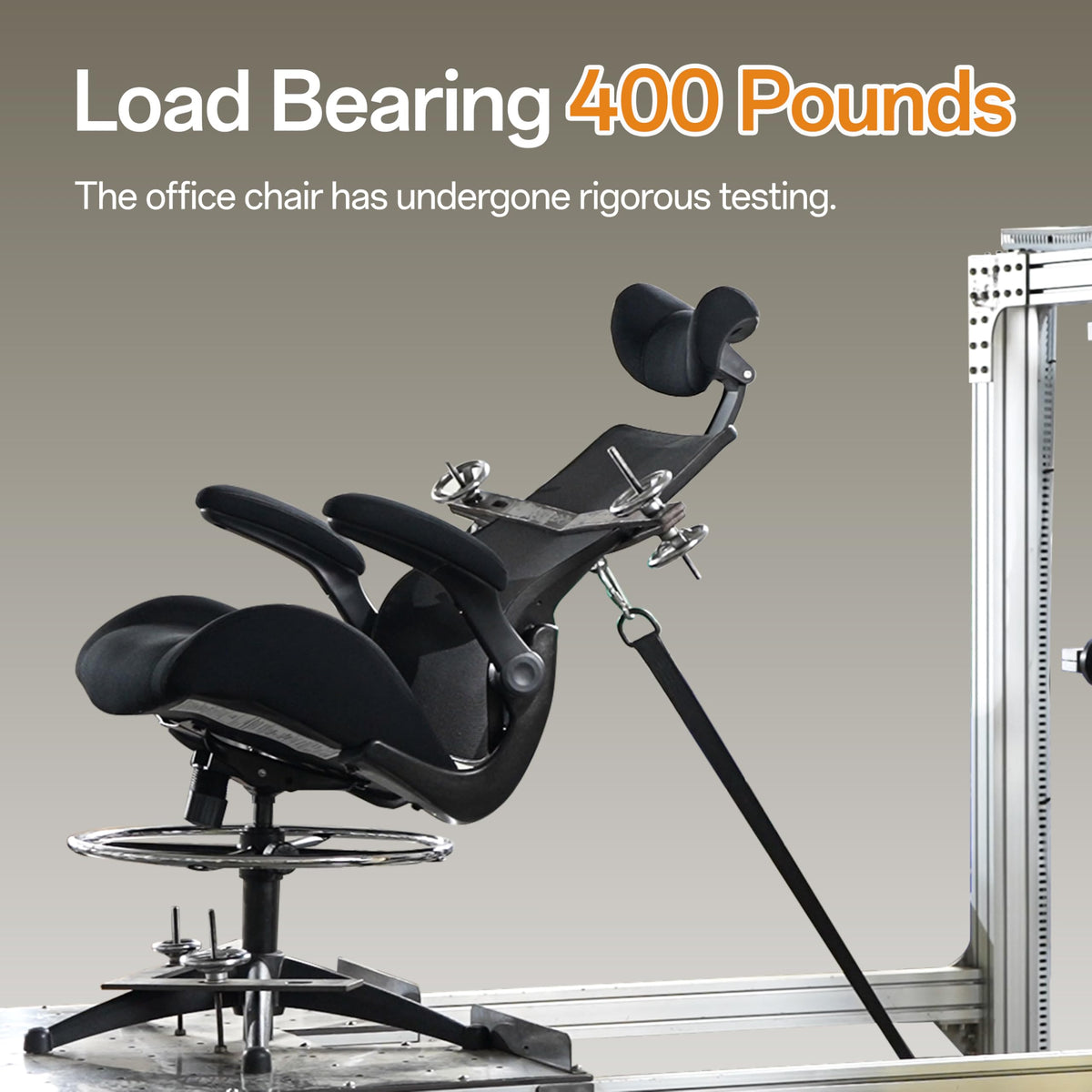 BOLISS Drafting Tall Office Chair 400lbs High Back Wide Standing Desk Chair Comfortable with Flip up Armrests Lumbar Support Adjustable Big Footrest Ring(Black)