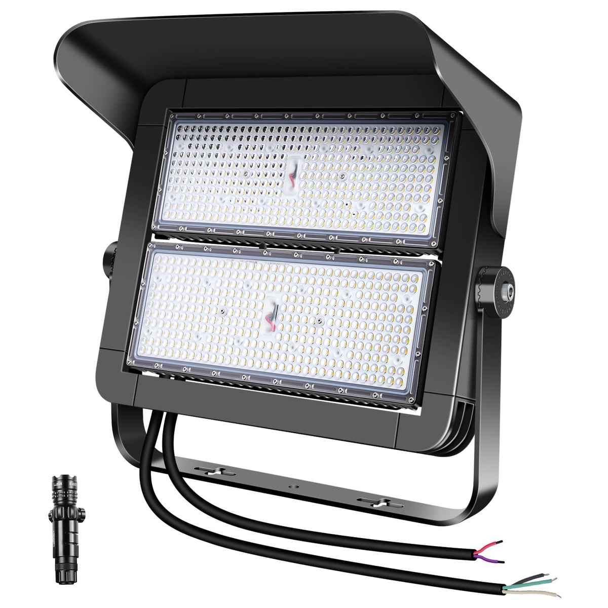 ledmo 500W Dimmable Led High Mast Stadium Light, 75000LM Super Bright Outdoor Arena Floodlight Adjustable IP66 5000K 100-277V Sports Court Lighting for Commercial Square Ballpark Large Yard Area