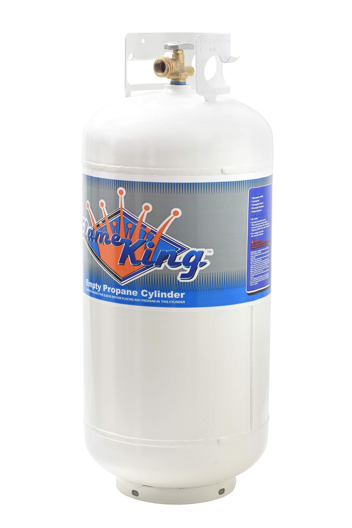 Flame King 40 Lb Propane Tank + Auto Changeover LP Gas Regulator for RVs/Trailers