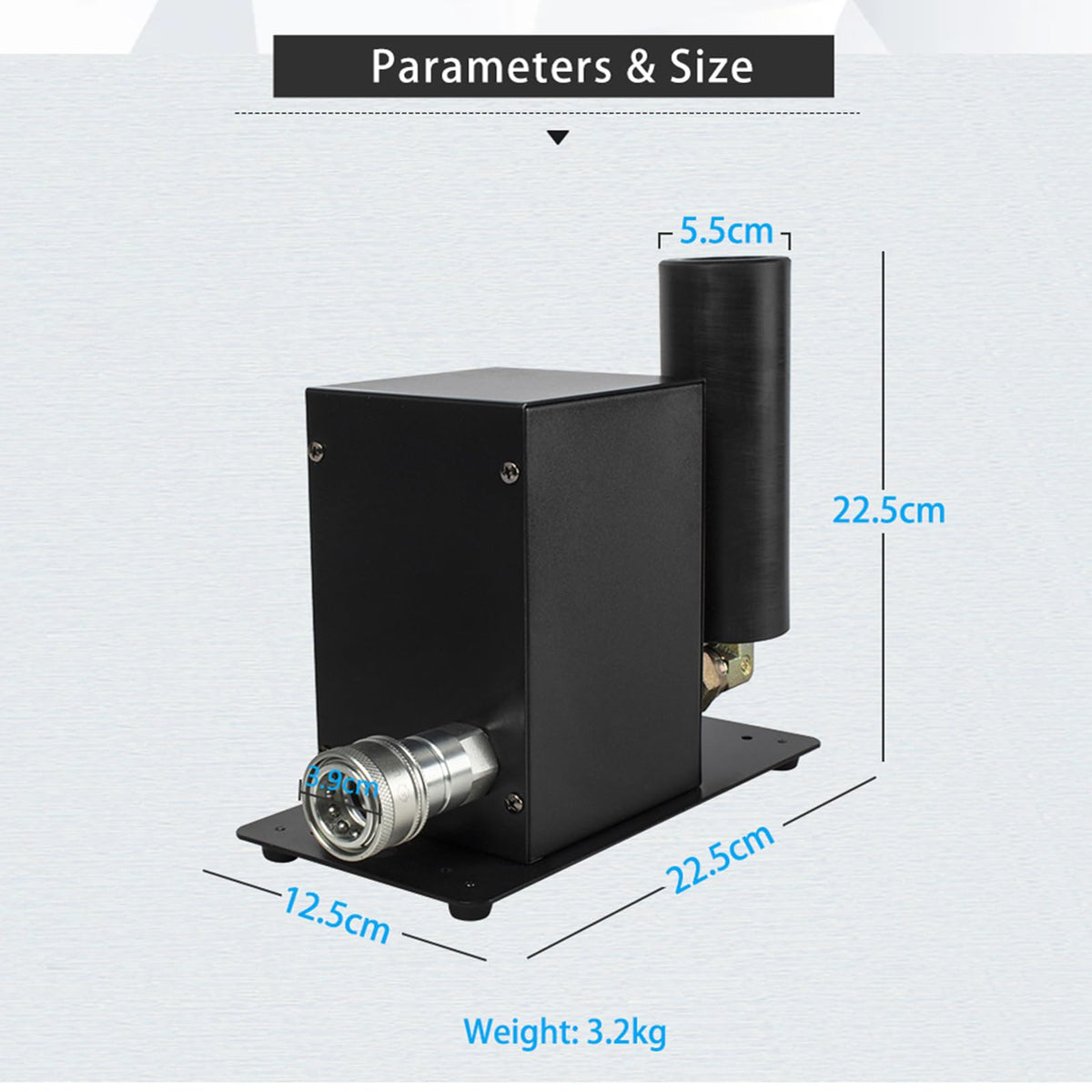 SHEHDS 200W CO2 Jet Machine, Professional Stage Equipment DMX Controller, 15MPa, Smoke 26~32 ft Gas Jet Air Column, Professional LED Stage Smoke Machine for Concerts, Nightclubs, Theaters, Weddings