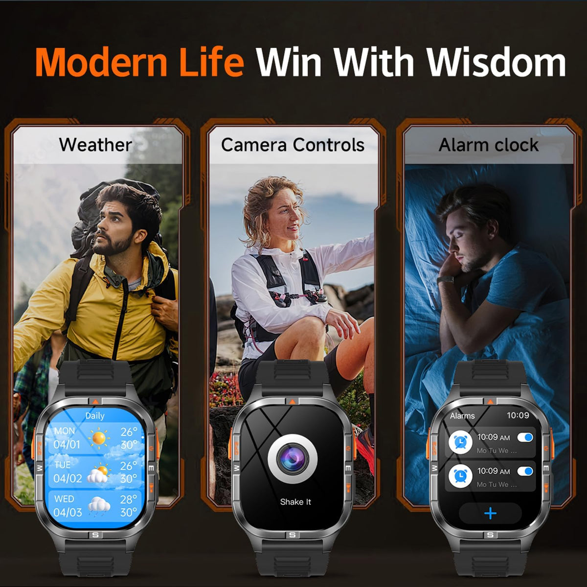 Military GPS Smart Watch for Men with Compass/Altitude/Flashlight，2.01" HD Screen smart watch with Voice Assistant/Bluetooth Calling，Smartwatch for Android&iOS, Activity Tracker Multiple Sport Modes