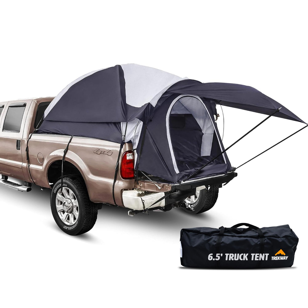 Offroading Gear 6.5ft Truck Bed Camping Tent w/Awning | Waterproof | Portable | Compatible with F150| Ram| Sierra| GMC| Nissan| Etc.