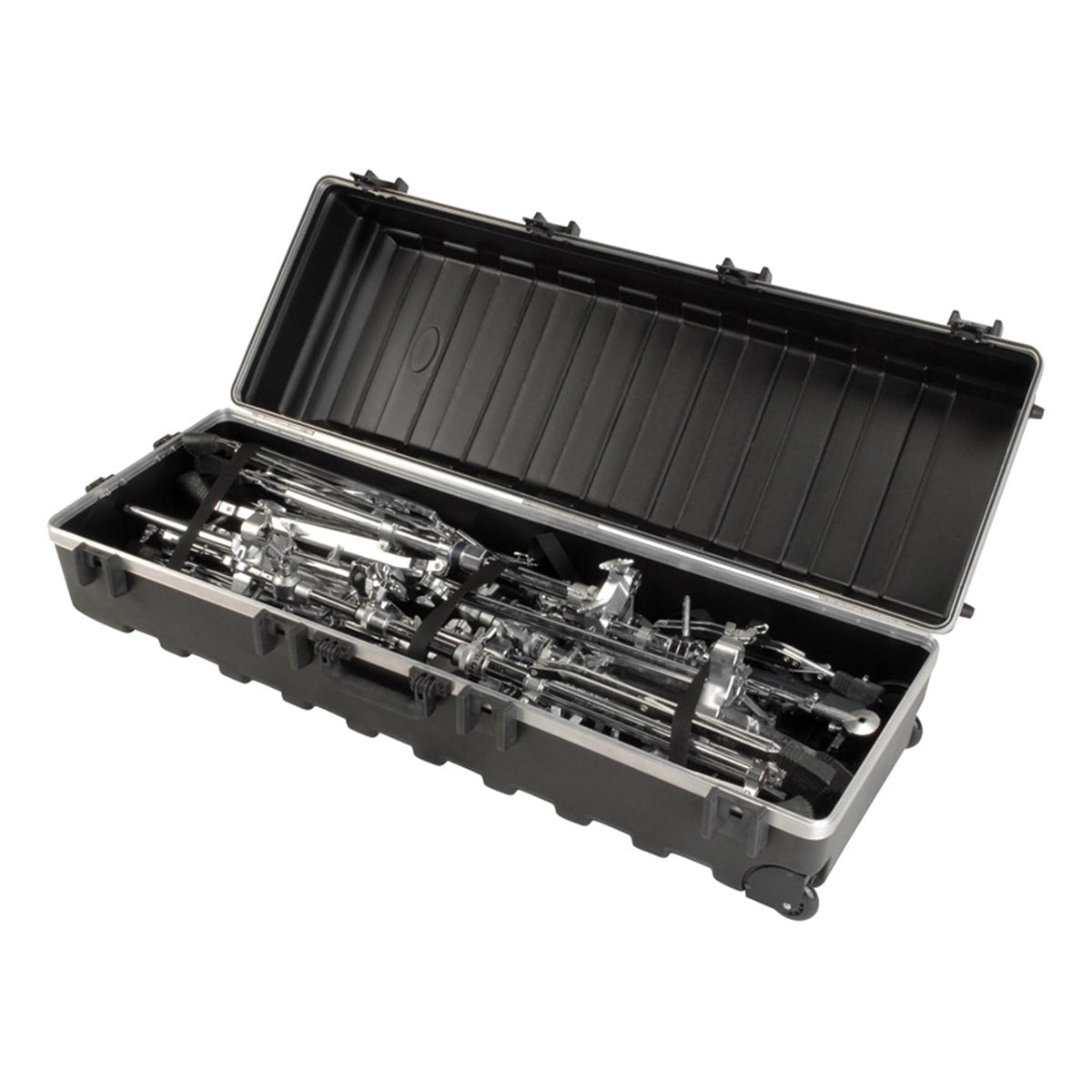 SKB ATA Large Stand Case with Wheels & TSA Latches - Durable Transport Solution for Equipment, 48x16.25x13 Inches, Over-Molded Handle, Secure Straps, Field-Replaceable Parts