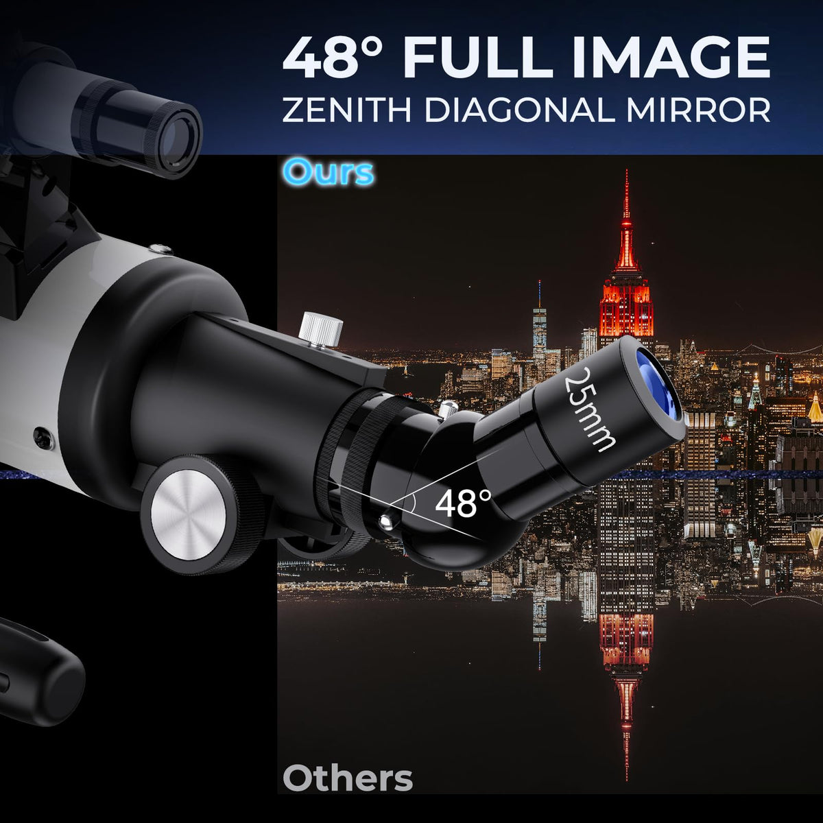 90mm Aperture Telescope 800mm Focal Length Refractor for Beginners & Adult, Professional Astronomy Telescope with 32X-240X Magnification, 3X Barlow Lens & Phone Adapter