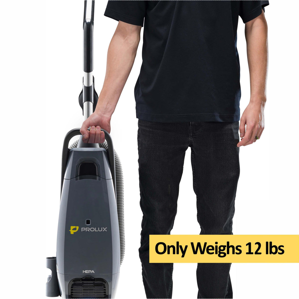Prolux Phantom Pro Commercial Upright Vacuum Cleaner – HEPA Filtration, Bagged, High-Suction, Deep Cleaning, Lightweight with Onboard Tools only 12lbs Ideal for Business, Professional & Industrial Use
