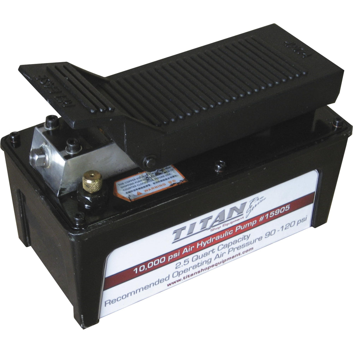 AME INTL 5,500 PSI 2.5 Quart Titan Air Hydraulic Pump with Aluminum Reservoir