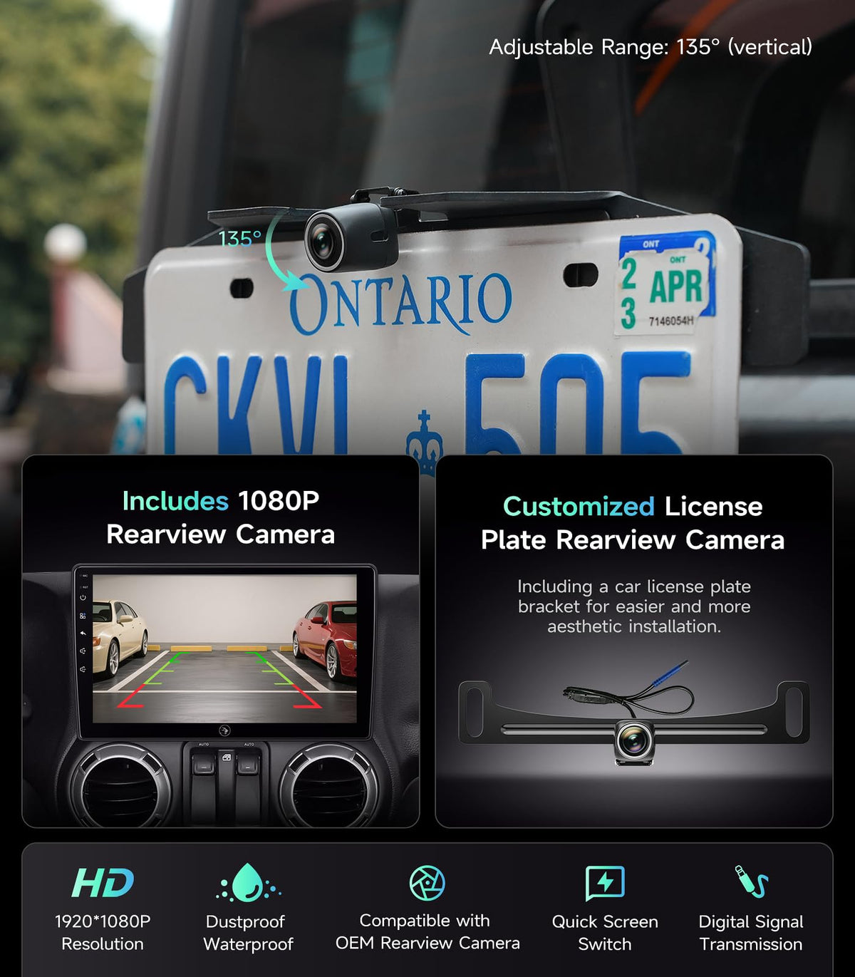Car Radio Stereo Upgrade for Jeep Wrangler JK Compass Grand Cherokee Dodge Ram with Wireless CarPlay/Android Auto/10.2'' TouchScreen/Android13/GPS Navigation/Backup Camera (New-HC-Jeep 2+32G)
