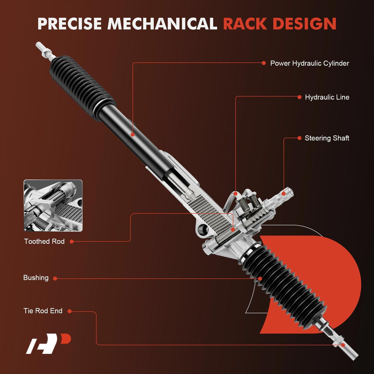 A-Premium - Hydraulic Power Steering Rack and Pinion Compatible with Toyota Paseo 1992-1999, Tercel 1991-1999, Replace# 4425016300