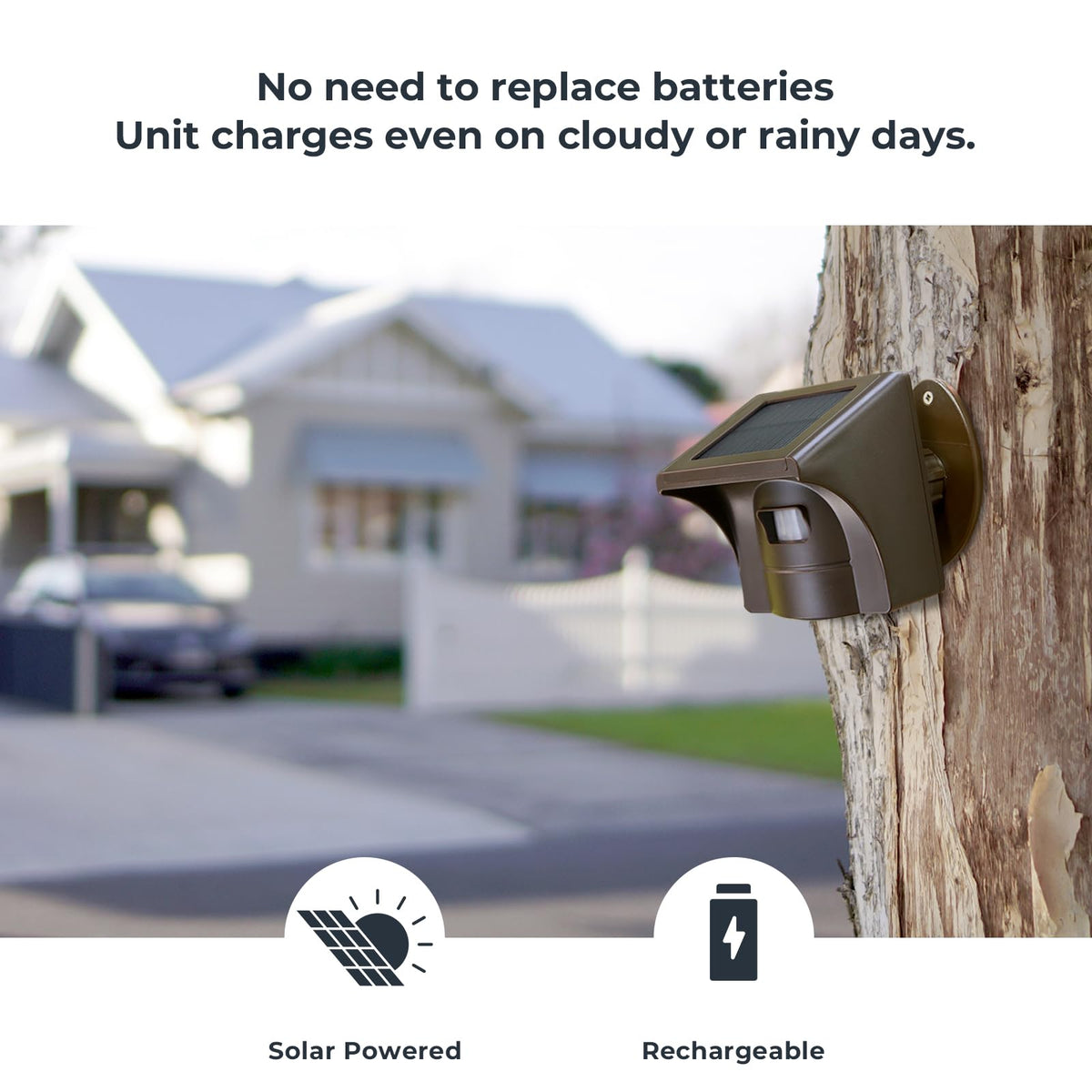 eMACROS Solar Wireless Driveway Alarm System (1/2 Mile Range, 1 Receiver & 3 Solar Sensors) - Weatherproof Outdoor Motion Detector for Farm, Long Driveway & Property Security