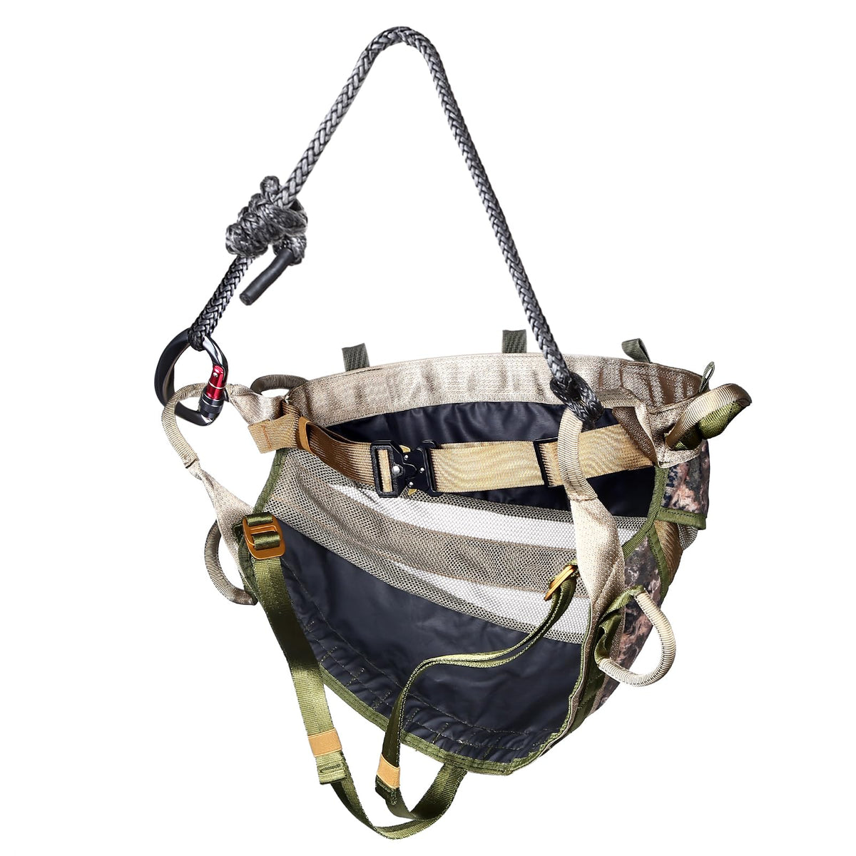 QOGIR Hunting Saddle, The Gen 2 Hunting Saddle: Comfortable Saddle Hunting, Lightweight Hammock Tree Climb Saddle, Includes Adjustable Bridge, Tree Stand Accessories, Saddle Hunting Accessories