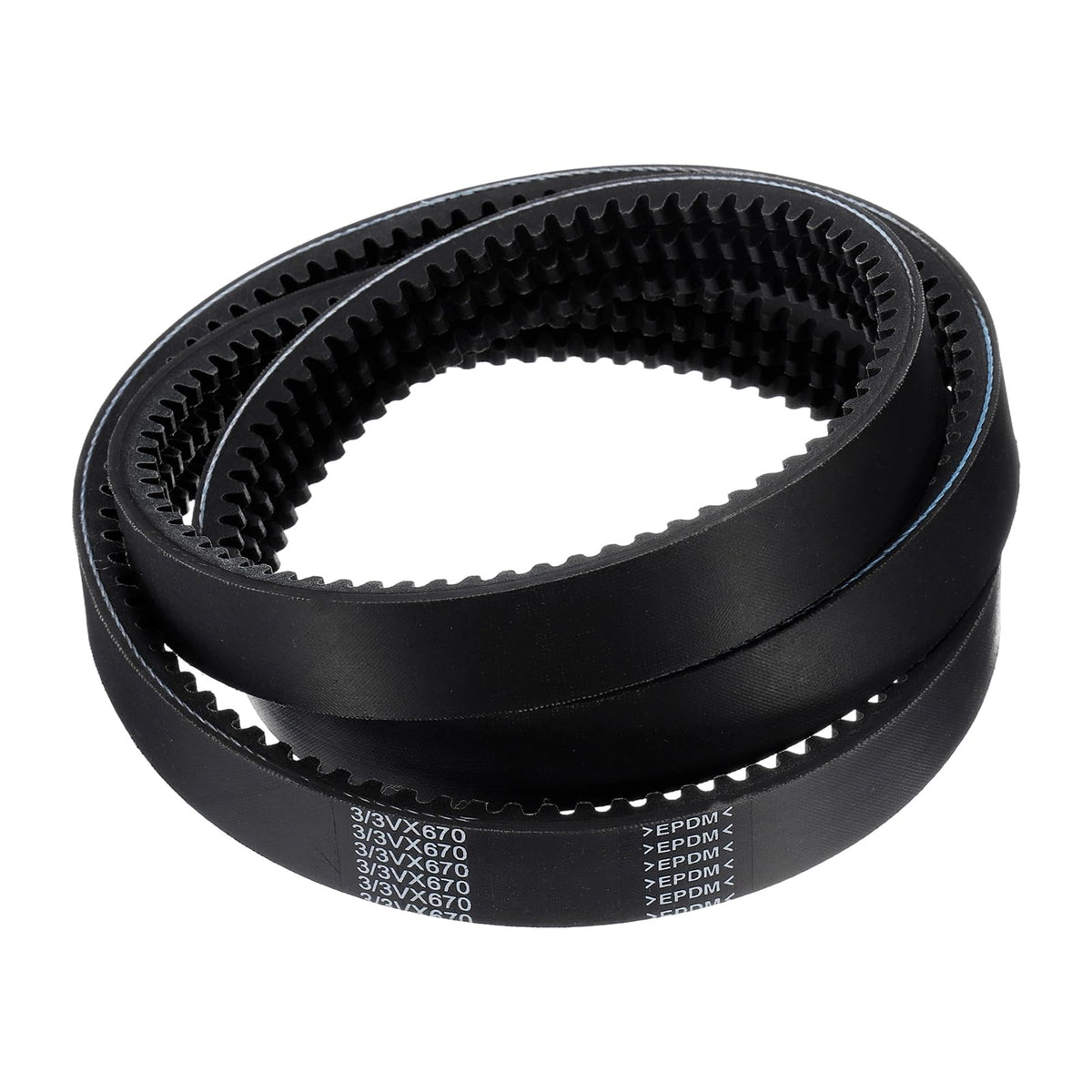 uxcell 3/3VX670 EPDM V-Belt, 3 Banded, Cogged Industrial V Belt 67" Outside Circumference x 1.14" Width x 0.39" Thickness
