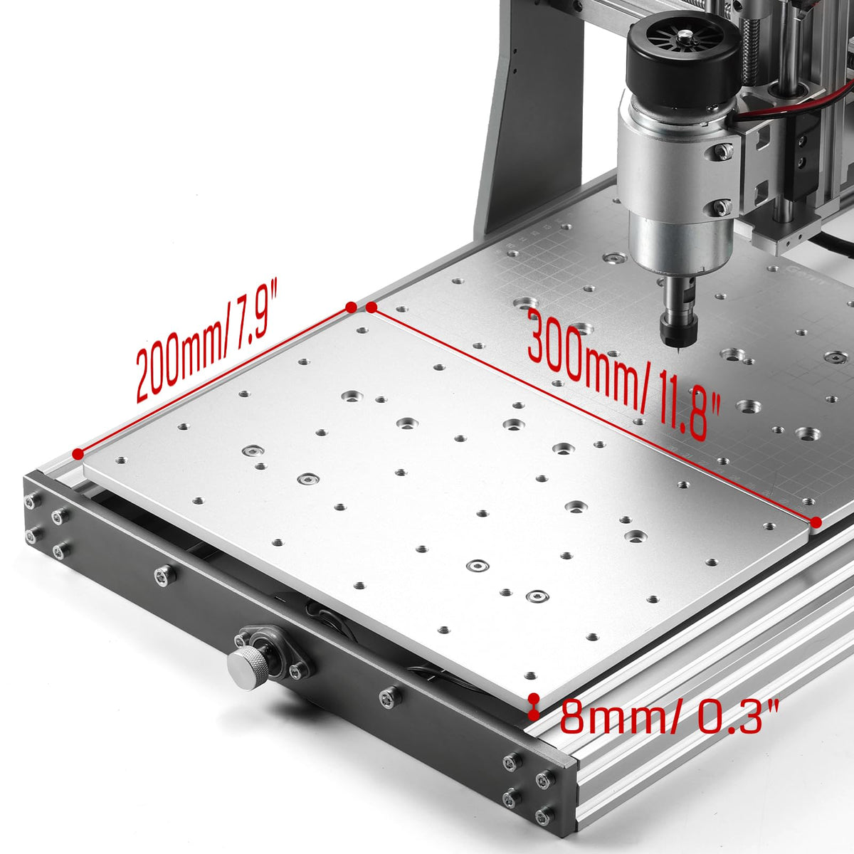 Genmitsu 3020-PRO Ultra CNC Router Machine, Upgraded 710W Spindle + 3040 Extension Aluminum Spoilboard