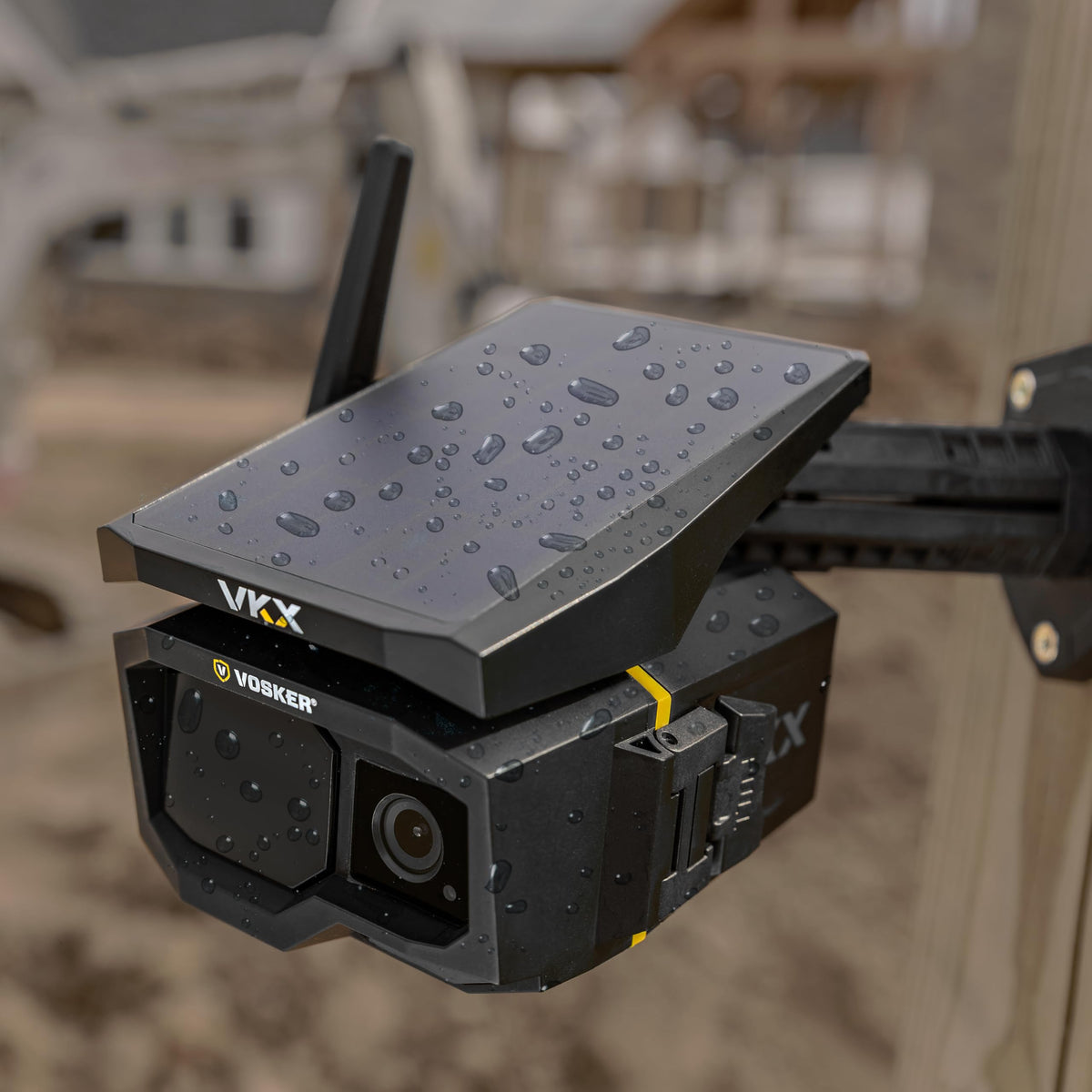 Vosker VKX Construction Pack Solar 4G LTE Security Camera, Wireless Outdoor Surveillance for Remote Construction Sites - No Wi-Fi Needed, SIM Card Included Night Vision, IP65 Weather-Resistant