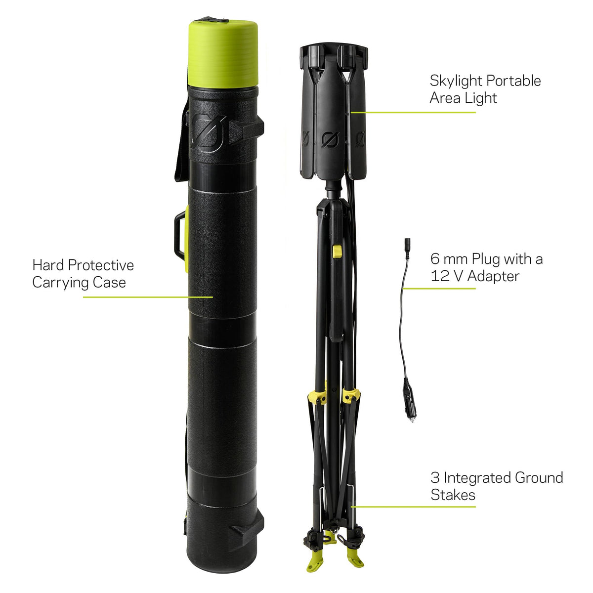 Goal Zero Skylight – 6000-Lumen Portable Telescoping LED Light Provides 300’ of Lighting, Adjustable 4’-12’ Height –Use for Camping, Tailgating, Outdoor, Work & Jobsite