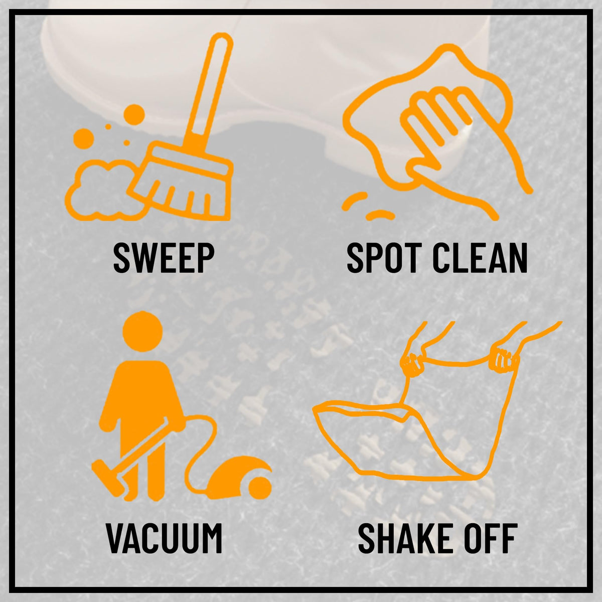 Ottomanson Commercial Scrape Rib Entry Mat – Heavy Duty Ribbed Floor Mat for High Traffic – Non Slip Rubber Back, Waterproof – Indoor Outdoor Use for Offices, Schools, Lobbies, 2'7" x 30', Black