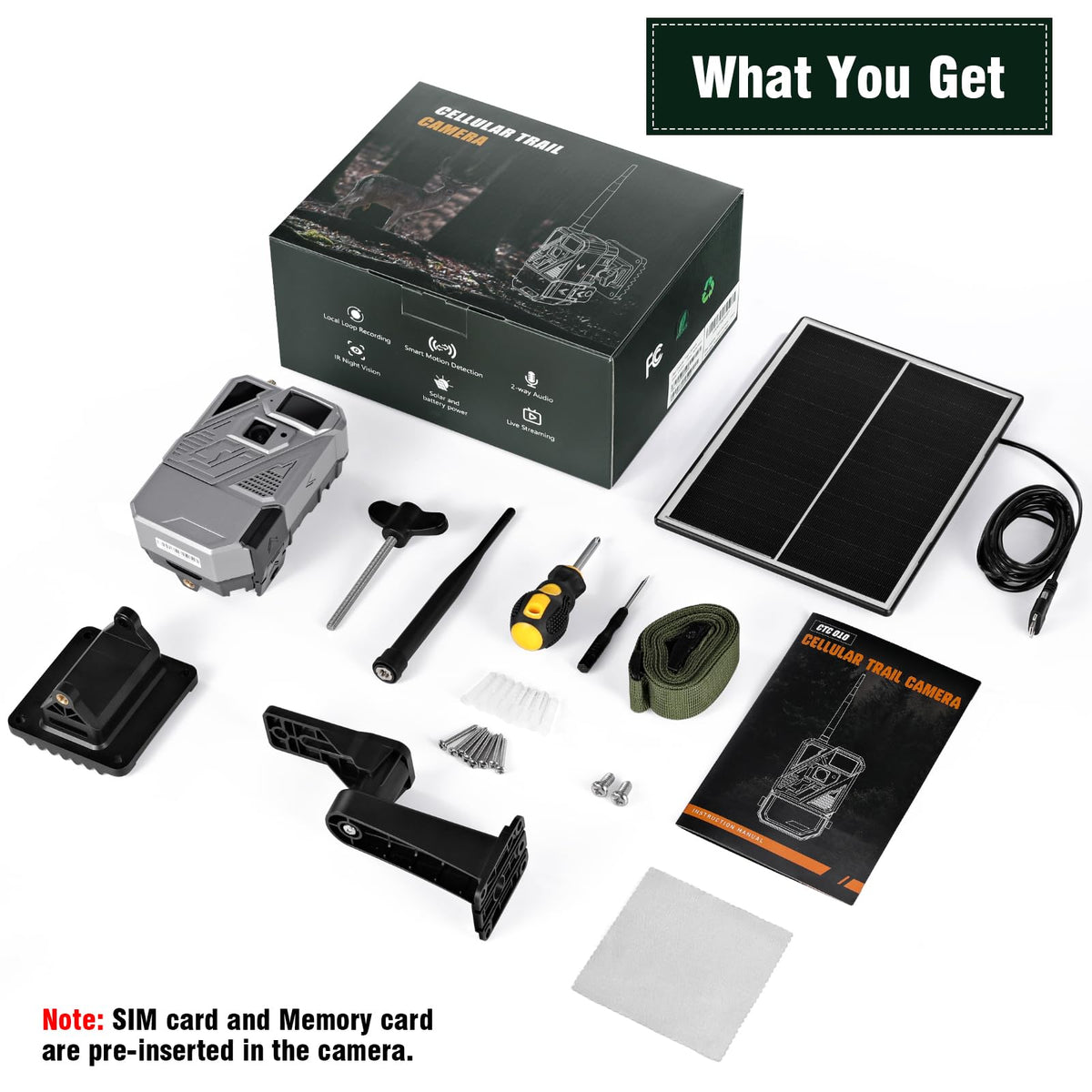 Zleo Lifetime Data-Free Cellular Hunting Trail Camera - Wildlife Game Cam Without Subscription - Remote Live Feed - Motion Activated - Low Glow IR - Solar Power - IP66 Waterproof - No Monthly Fee