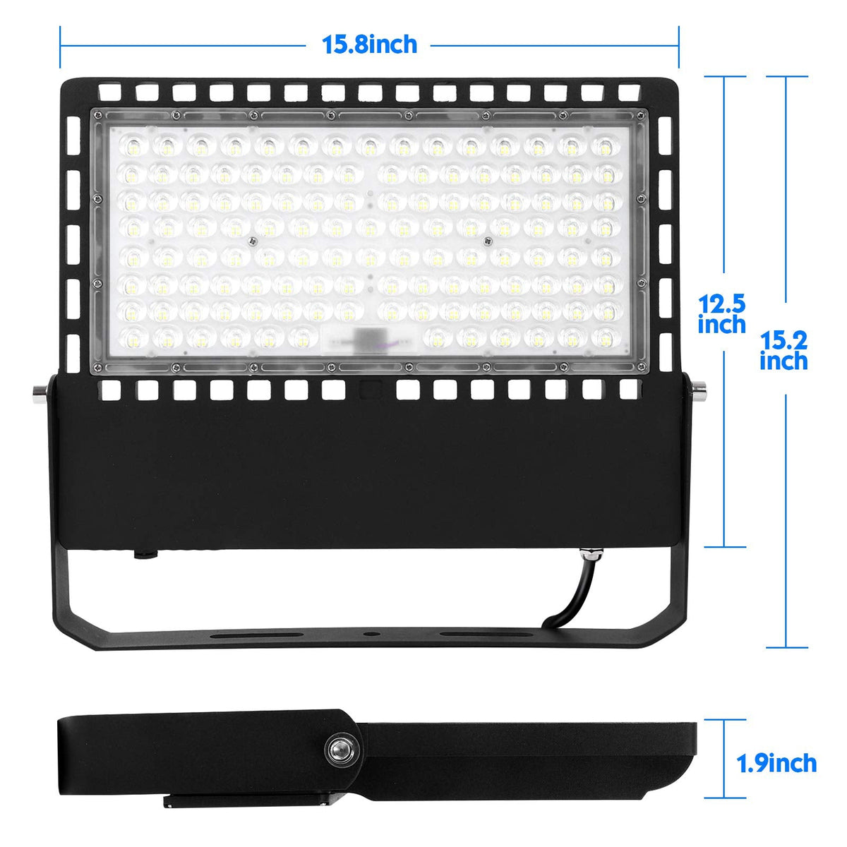 ILLSTAR 300W LED Stadium Lights,45000LM Super Bright LED Flood Light Outdoor for Arena,Backyard, Parking lot etc,100-277V Input,ETL Certification IP66 Waterproof