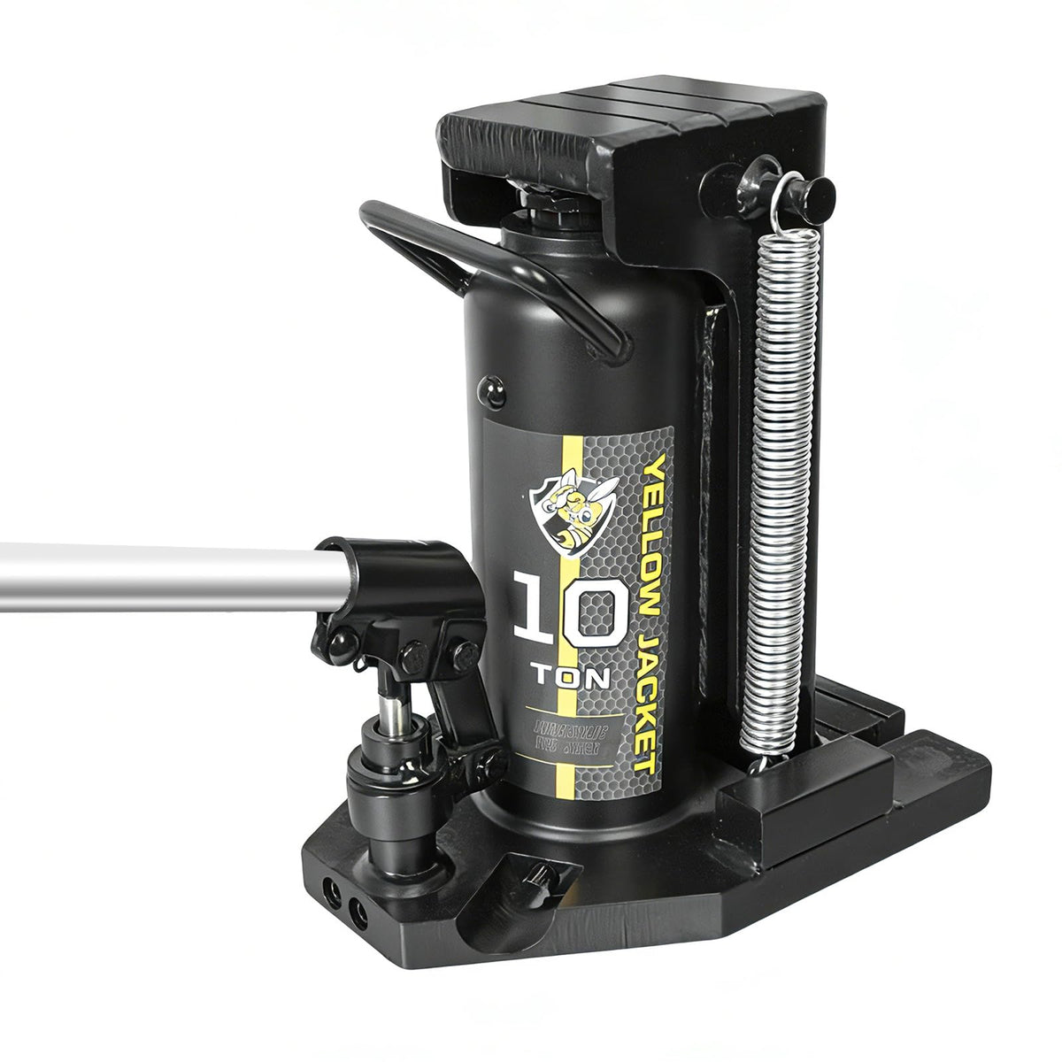 YELLOW JACKET Toe Jack, 10 Ton Saddle/5 Ton Claw 2-in-1 Low Profile Lift Jack, Heavy Duty Hydraulic Claw Jack for Automotive, Machinery, Construction, Farm, Garage