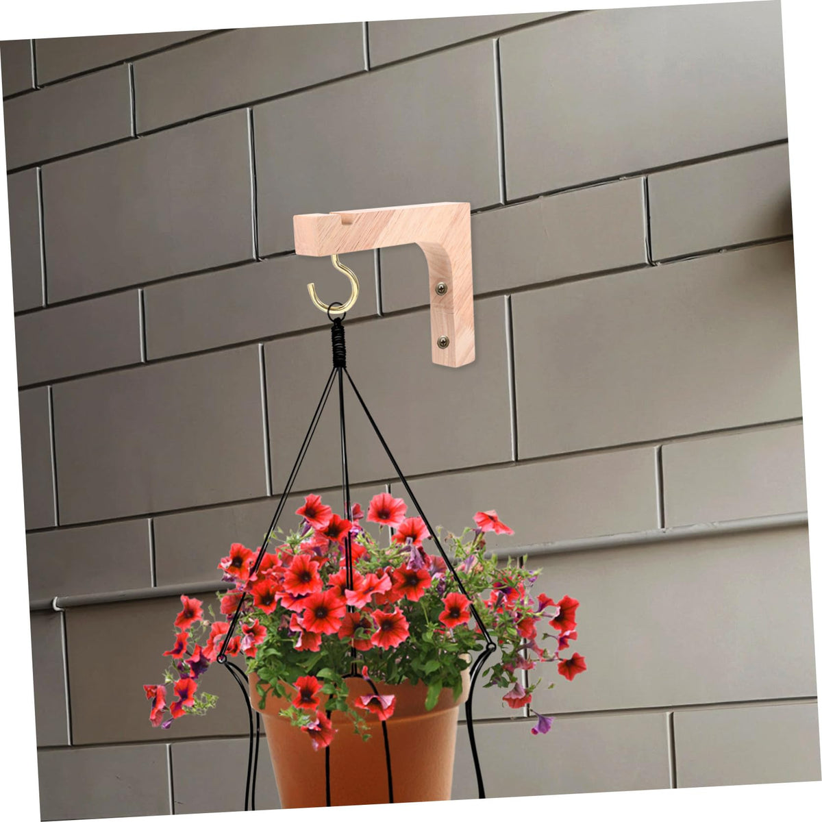 UPKOCH 2pcs Heavy-Duty Wooden Hanging Plant Hooks for Indoor Outdoor Wall Mount Planter Hangers Suitable for Flower Pots and Ceiling Plant Stands