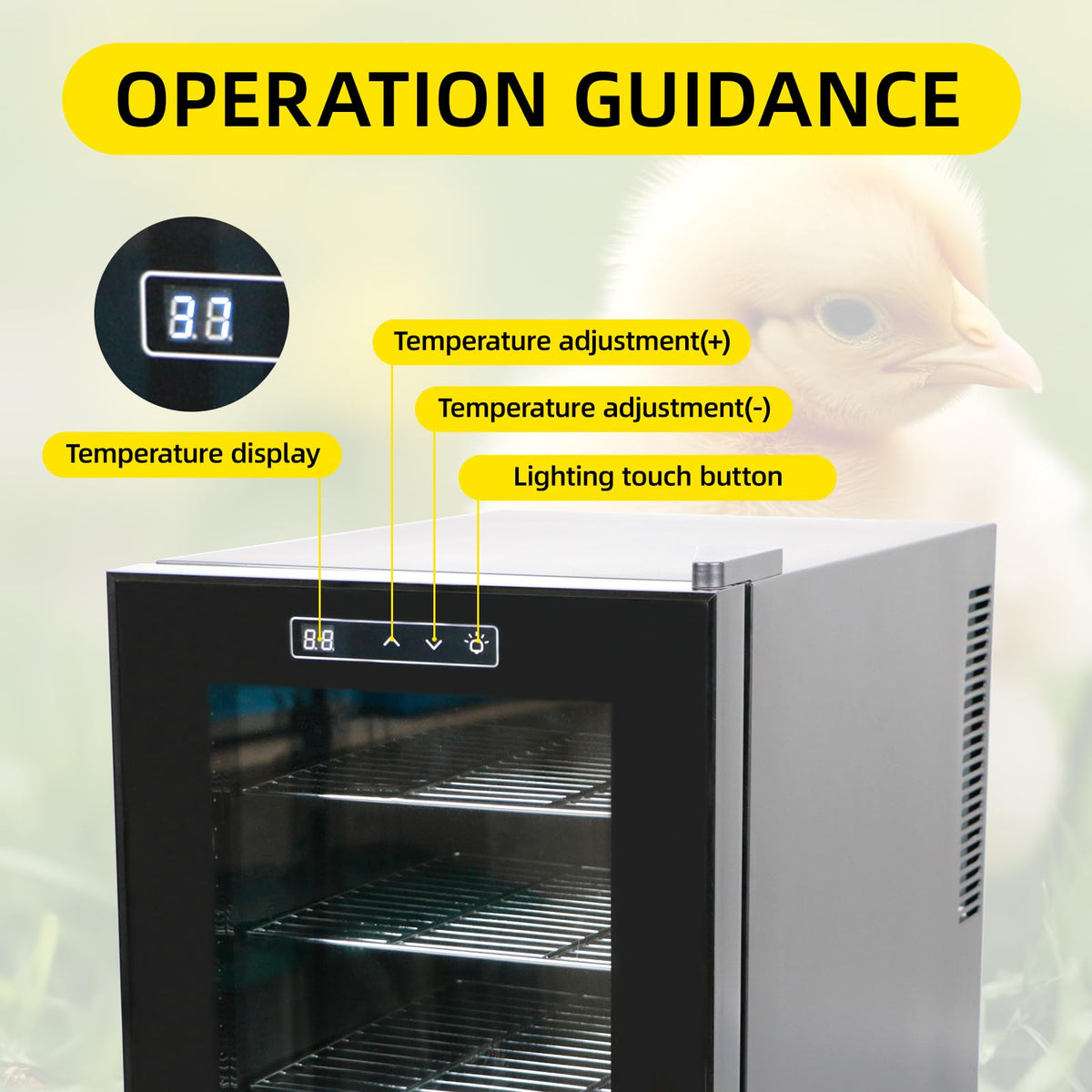 DEZHXHE Reptile Incubator 33L Scientific Lab Incubator Digital Incubator Cooling and Heating Temperature can be Controlled at 50℉~104℉ Reptile Egg Incubator 110V Work for Small Reptiles