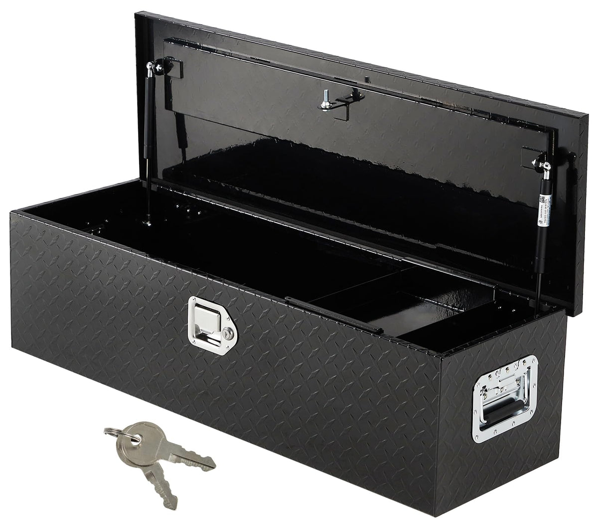 GarveeTech 39 in Aluminum Truck Tool Box, Truck Bed Storage Box with Security Lock and Wider Handles, Heavy Duty Waterproof Tool Box Organizer Chest for Pick Up Truck Rv Trailer - Black