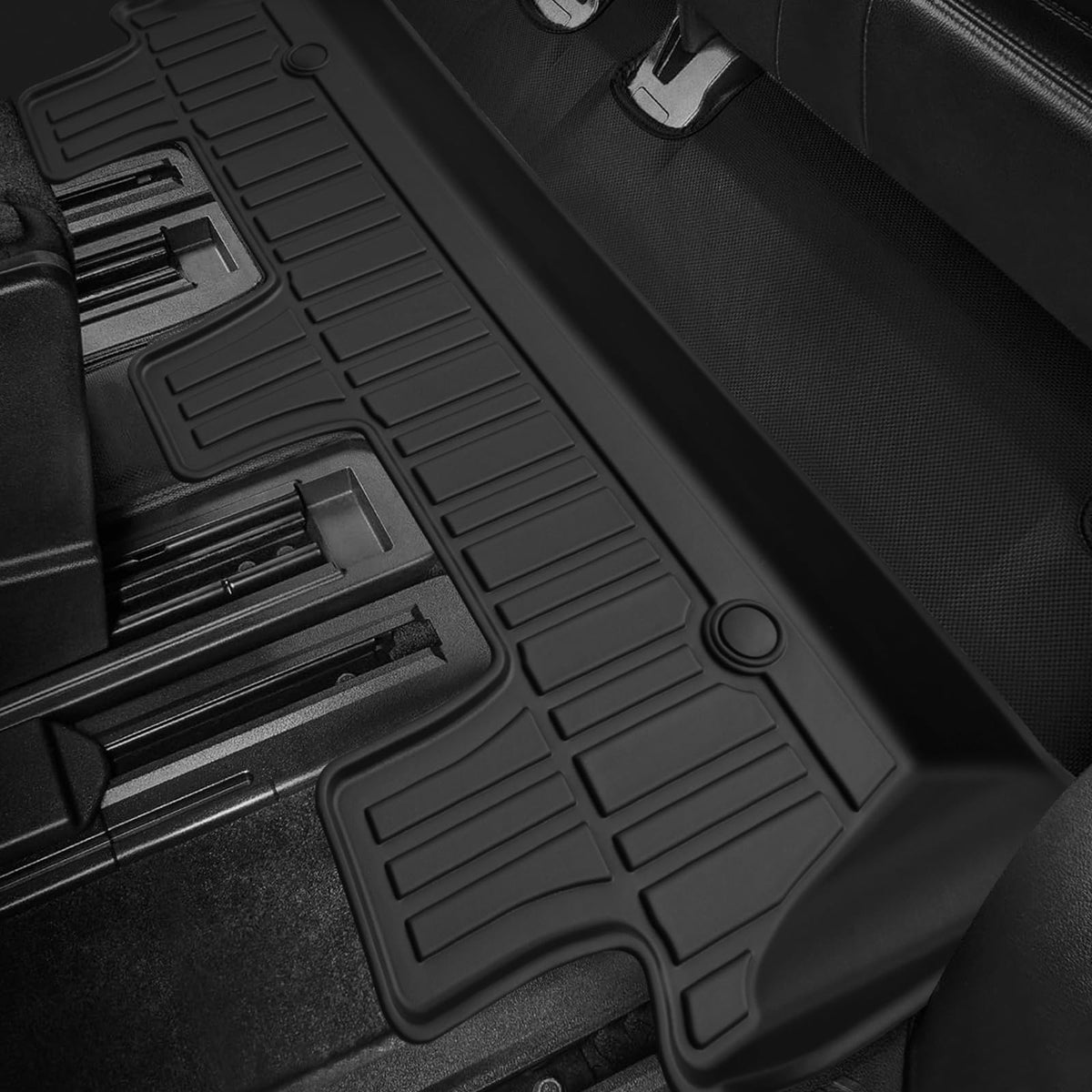 Jdeymat for Ford Expedition Max/Lincoln Navigator L 8-Seater 2018-2024 Floor Mats 3 Rows Trunk Cargo Liner and Backrest Mats All Weather TPE Accessories (8 Seat Full Set-Only for MAX Or L)