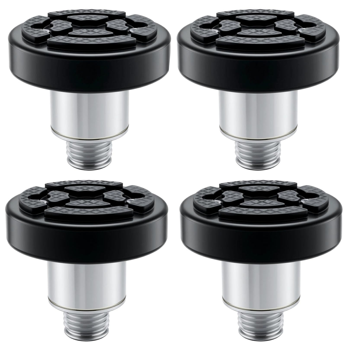 atsuch 60mm 4pcs Shaft Screw Up Car Lift Feet Pads Compatible with Bendpak Maxjax 2 Post Lift w/Rubber Bracket, 4-9 cm Heightened Car Lifts Bridge Jack Car Heightening Feet Tray (60mm 4pcs)