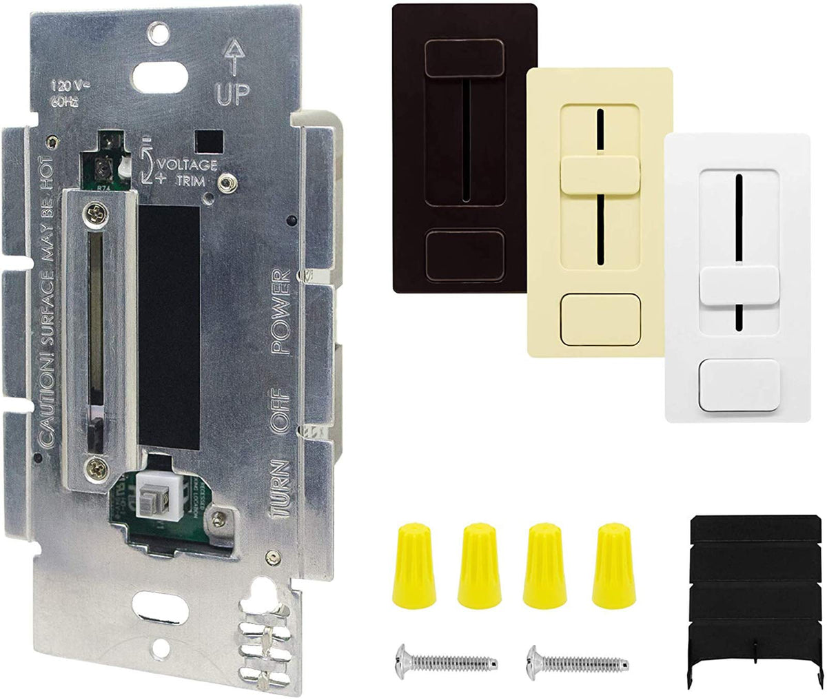 HitLights LED Driver and Dimmer Switch Single Integrated Unit, EZDim 120V AC – 12 V DC 60Watt Wall Dimmer Switch with Most Solid Color 12V DC Tape Lights