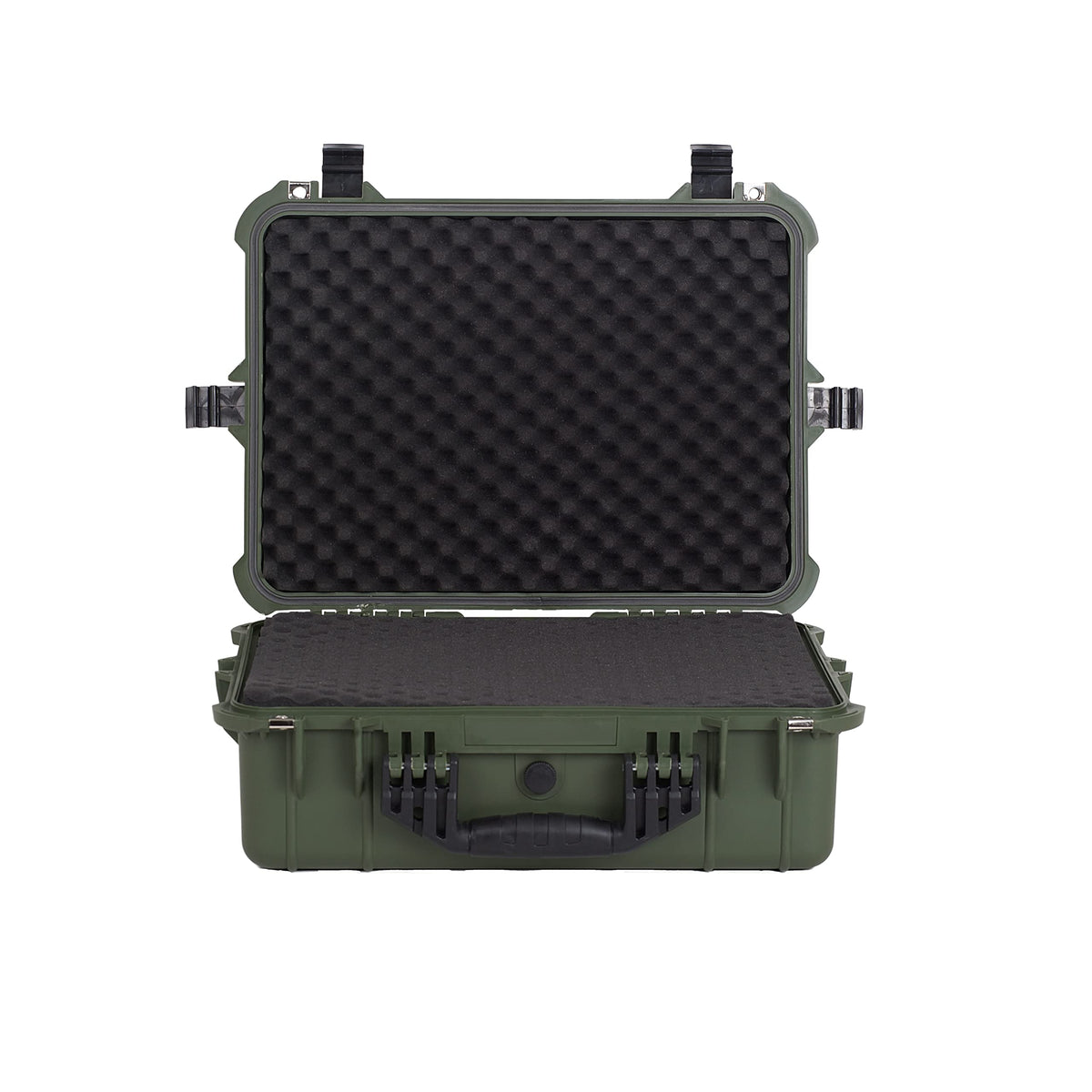 MEIJIA Portable IP67 Waterproof Protective Case,Hard Camera Case,Customized Fit Foam Inserted, Fit for Camera, Equipments, Lens,Drones,19.78“X15.77"x7.41" (Green)