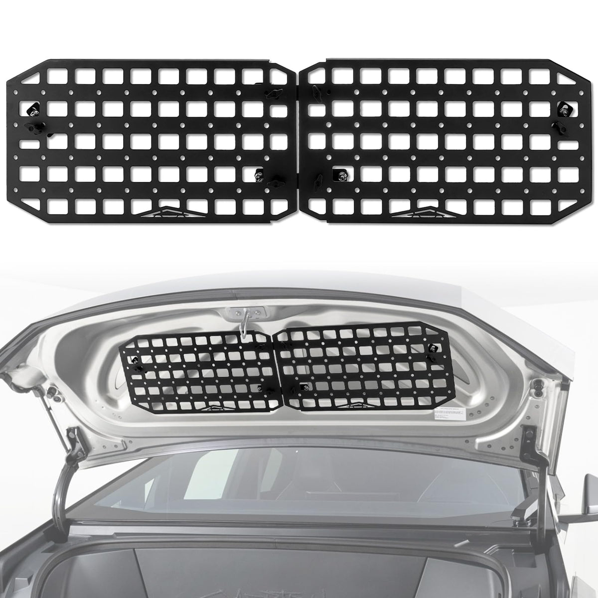TRUCFUSION Front Trunk Molle Panels Compatible with Tesla Cybertruck 2023-2025, Aluminum Alloy Tools Organizer