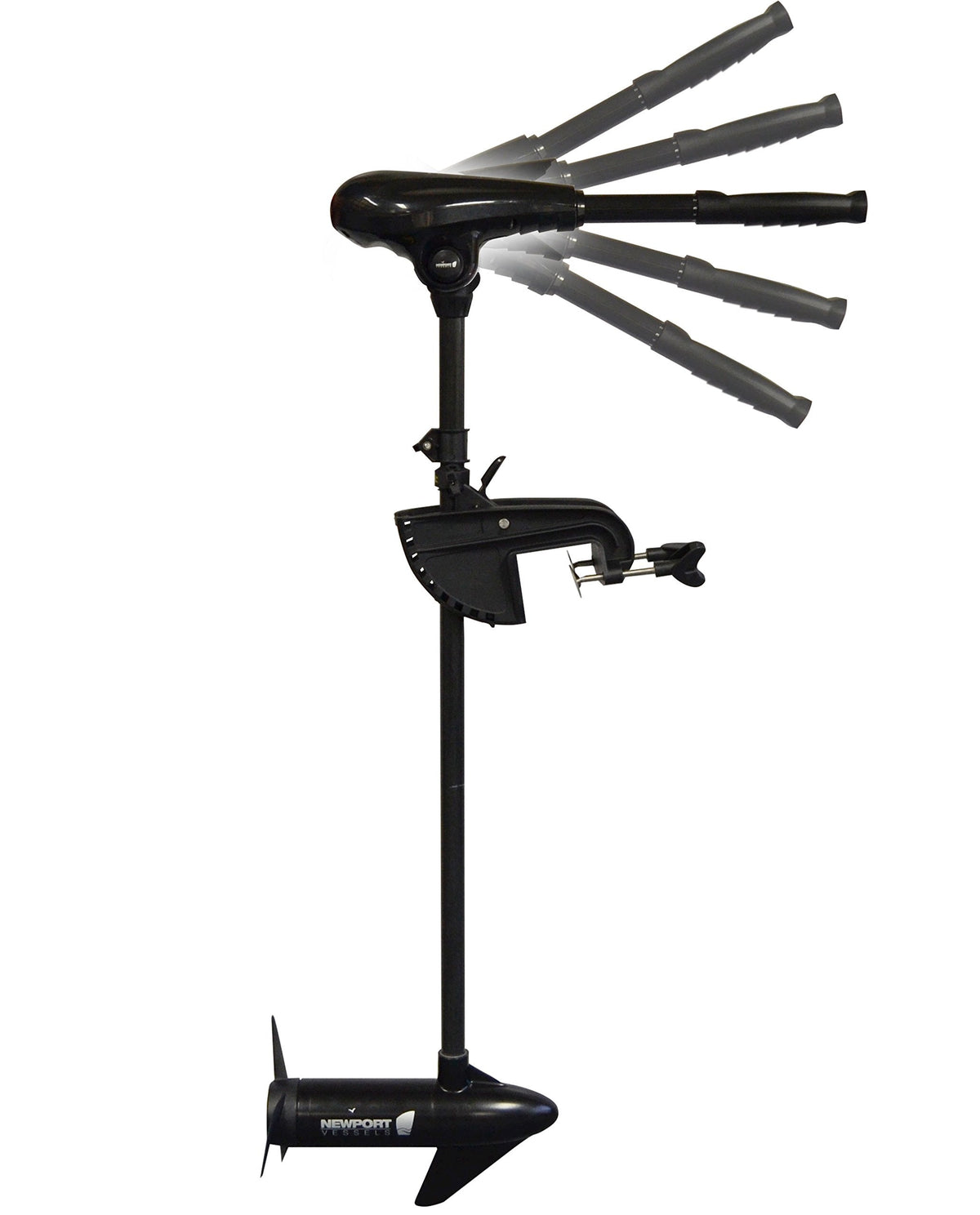 Newport X-Series 55lb Thrust Transom Mounted Saltwater Electric Trolling Motor w/LED Battery Indicator (36" Shaft)