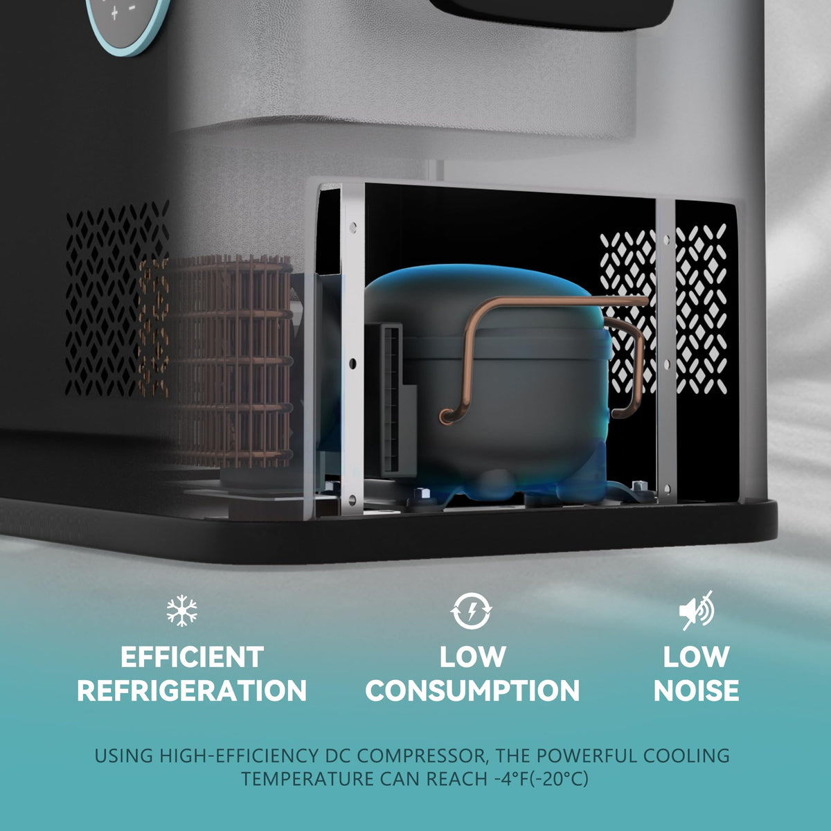 EUHOMY 12 Volt Refrigerator, 58QT Dual Zone Electric Cooler APP Control, Car Refrigerator with 12/24V DC 110-240V AC, Car Fridge -4℉~68℉, Portable Freezer Aluminum Interior for Camping,Trip,Home,Truck