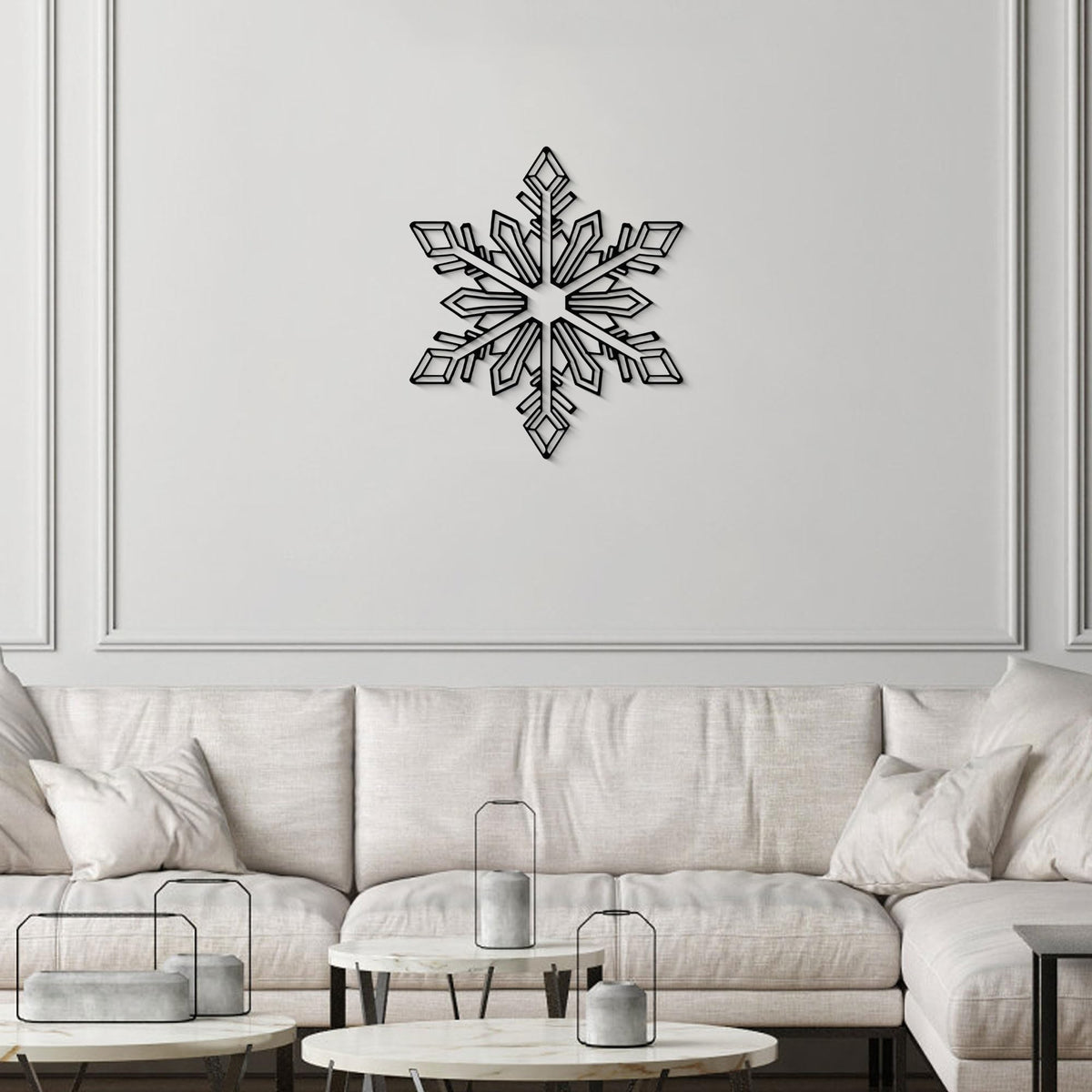 GlintHome Black Metal Wall Art - Minimalist 3D Textured Abstract Ice Flowers Sculptures Wall Art for Living Room Garden Bedroom Office Bathroom Home Decor