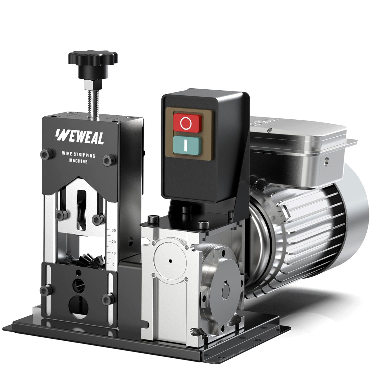 Wire Stripper Machine, 0.06''-1.18'' Electric Cable Stripper Machine with 180 W and 80 ft./min, All Aluminum Frame Copper Wire Strippers for Wire/Cable Recycling
